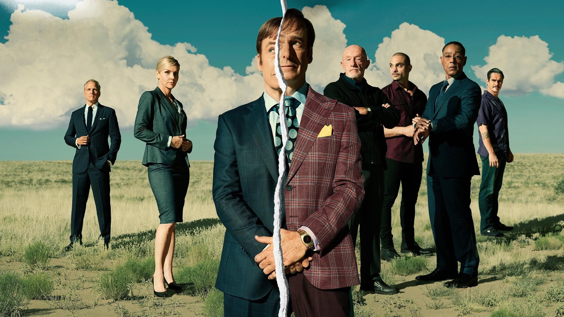 Cinematic background from Better Call Saul 2015 - 2022 - Six years before Saul Goodman meets Walter White. We meet him when the man who will become Saul Goodman is known as Jimmy McGill, a small-time lawyer searching for his destiny, and, more immediately, hustling to make ends meet. Working alongside, and, often, against Jimmy, is “fixer” Mike Ehrmantraut. The series tracks Jimmy’s transformation into Saul Goodman, the man who puts “criminal” in “criminal lawyer".