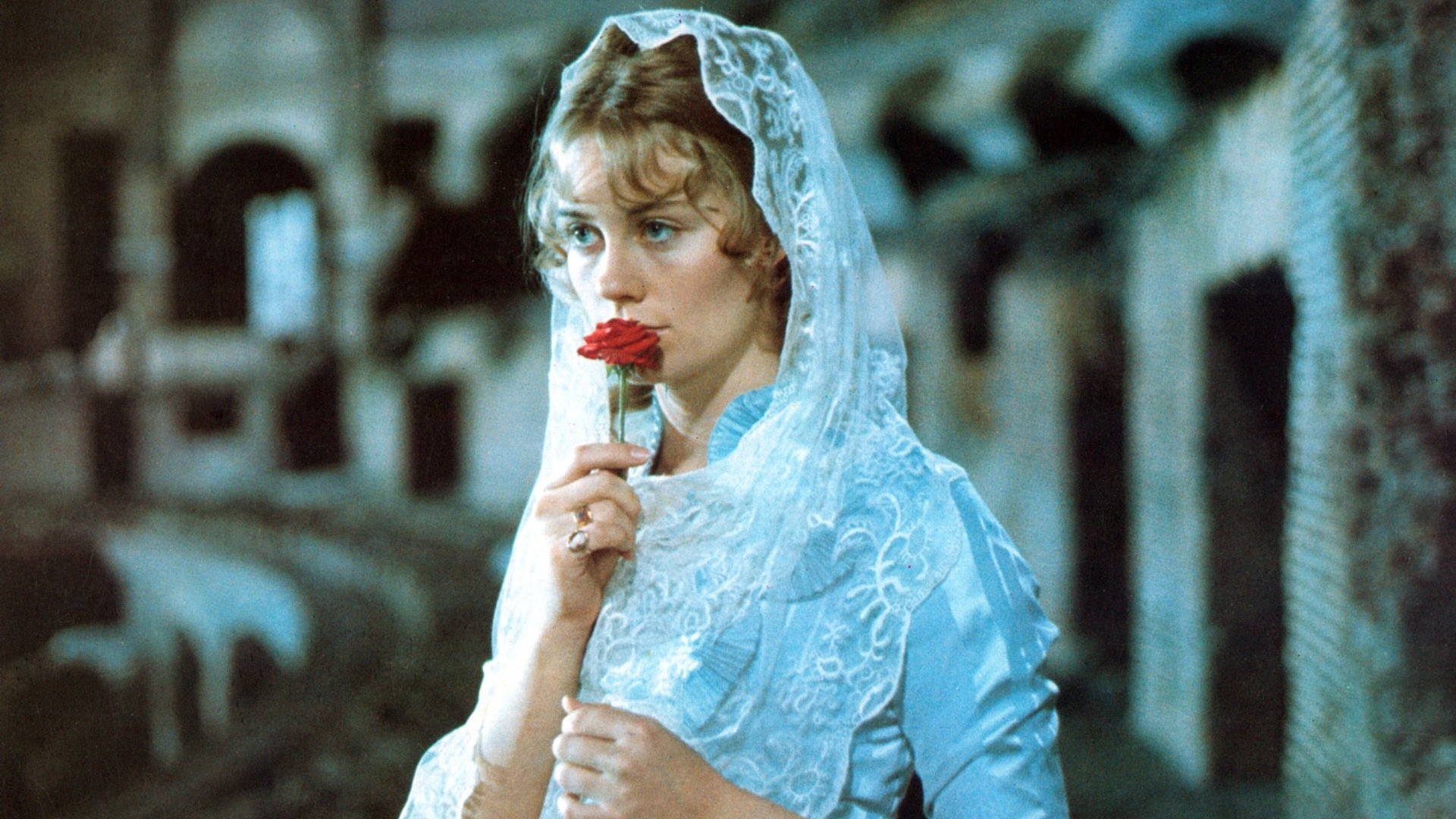 Cinematic background from Daisy Miller 1974 - Despite mixed emotions, Frederick Winterbourne tries to figure out the bright and bubbly Daisy Miller, only to be helped and hindered by false judgments from their fellow friends.