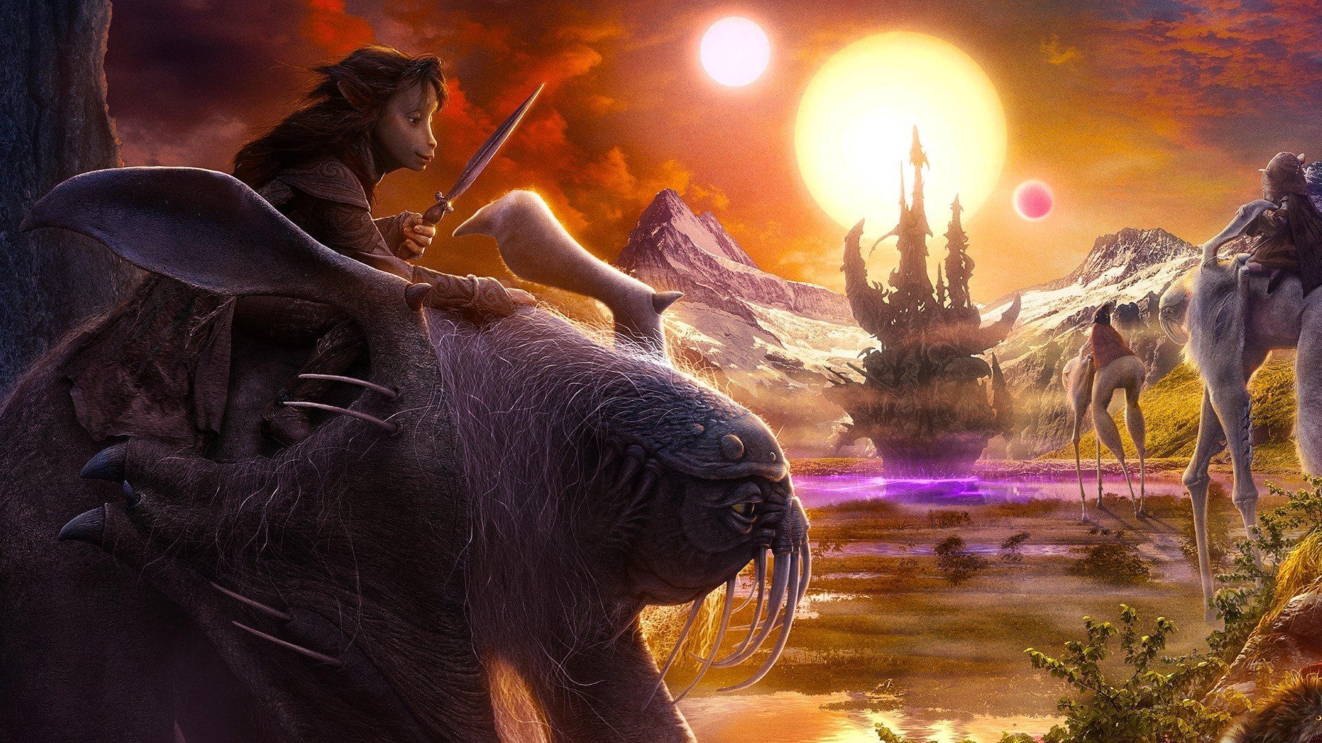 Cinematic background from The Dark Crystal: Age of Resistance 2019 - 2019 - Return to the world of Thra, where three Gelfling discover the horrifying secret behind the Skeksis' power and set out to ignite the fires of rebellion and save their world.