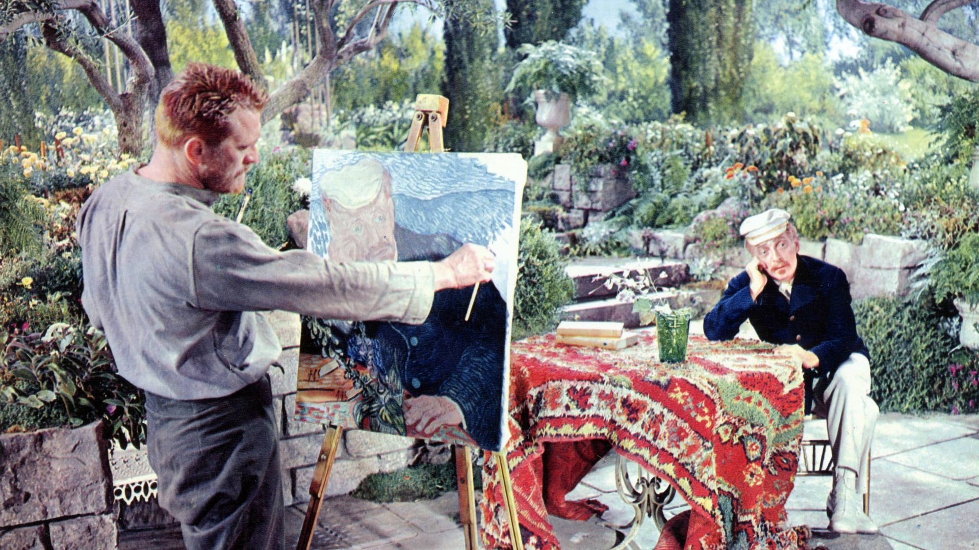 Cinematic background from Lust for Life 1956 - An intense and imaginative artist, revered Dutch painter Vincent van Gogh possesses undeniable talent, but he is plagued by mental problems and frustrations with failure. Supported by his brother, Theo, the tormented Van Gogh eventually leaves Holland for France, where he meets volatile fellow painter Paul Gauguin and struggles to find greater inspiration.