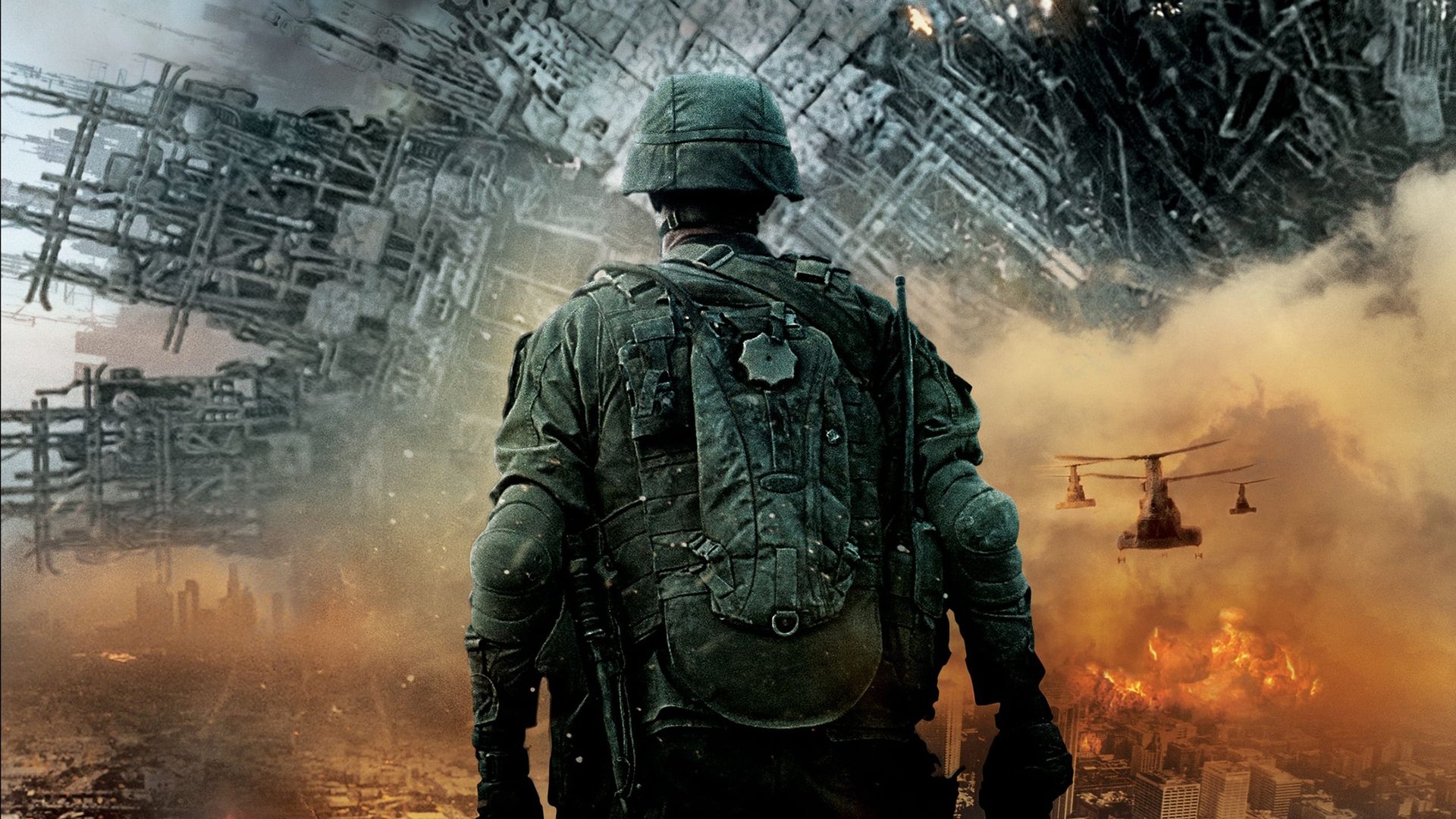 Cinematic background from Battle Los Angeles 2011 - When once distant UFOs become a terrifying threat attacking Earth, a Marine staff sergeant and his team take it upon themselves to face the enemy and protect what remains of the planet.
