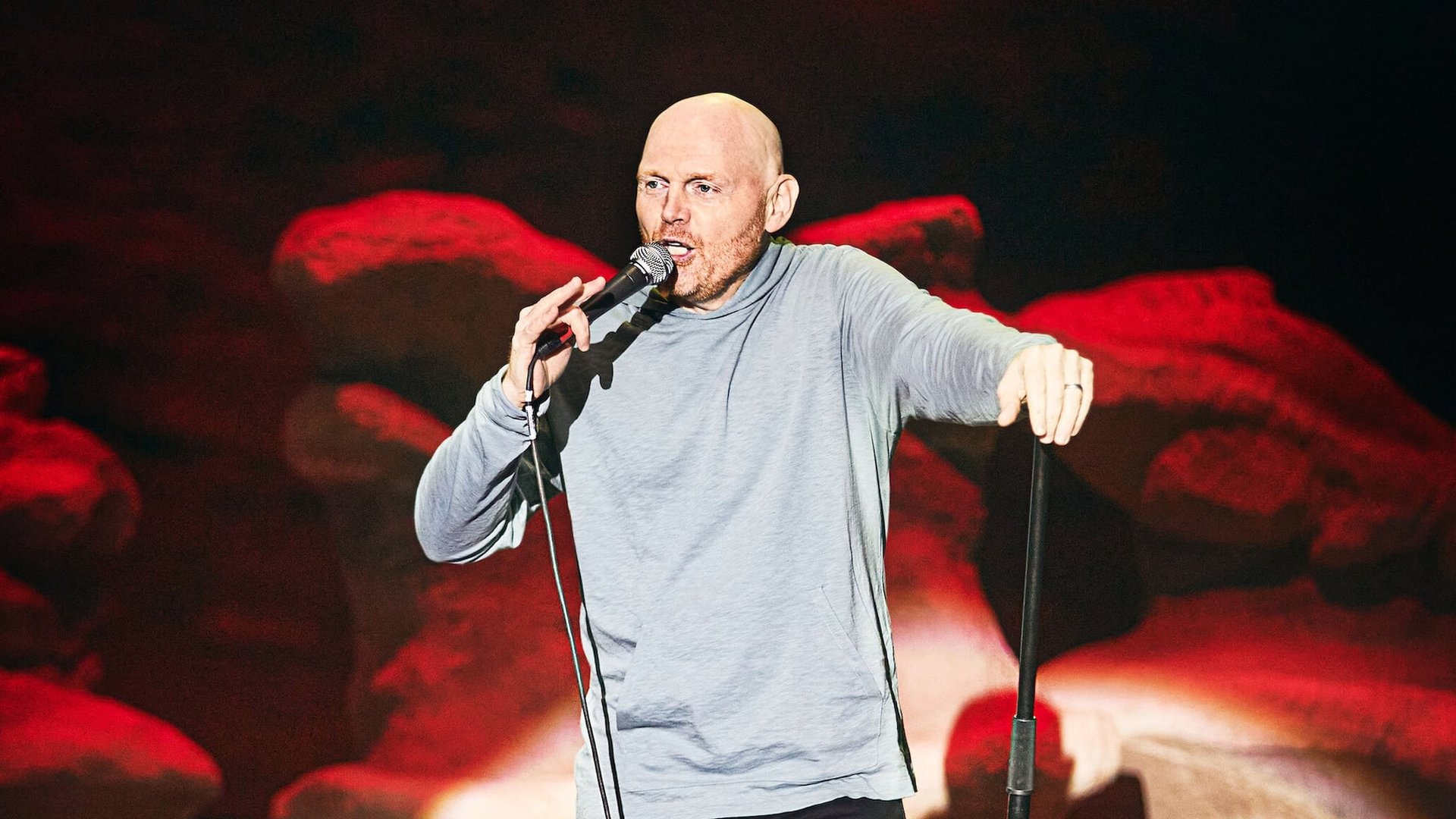 Cinematic background from Bill Burr: Live at Red Rocks 2022 - Comedian Bill Burr sounds off on cancel culture, feminism, getting bad reviews from his wife and a life-changing epiphany during a fiery stand-up set.