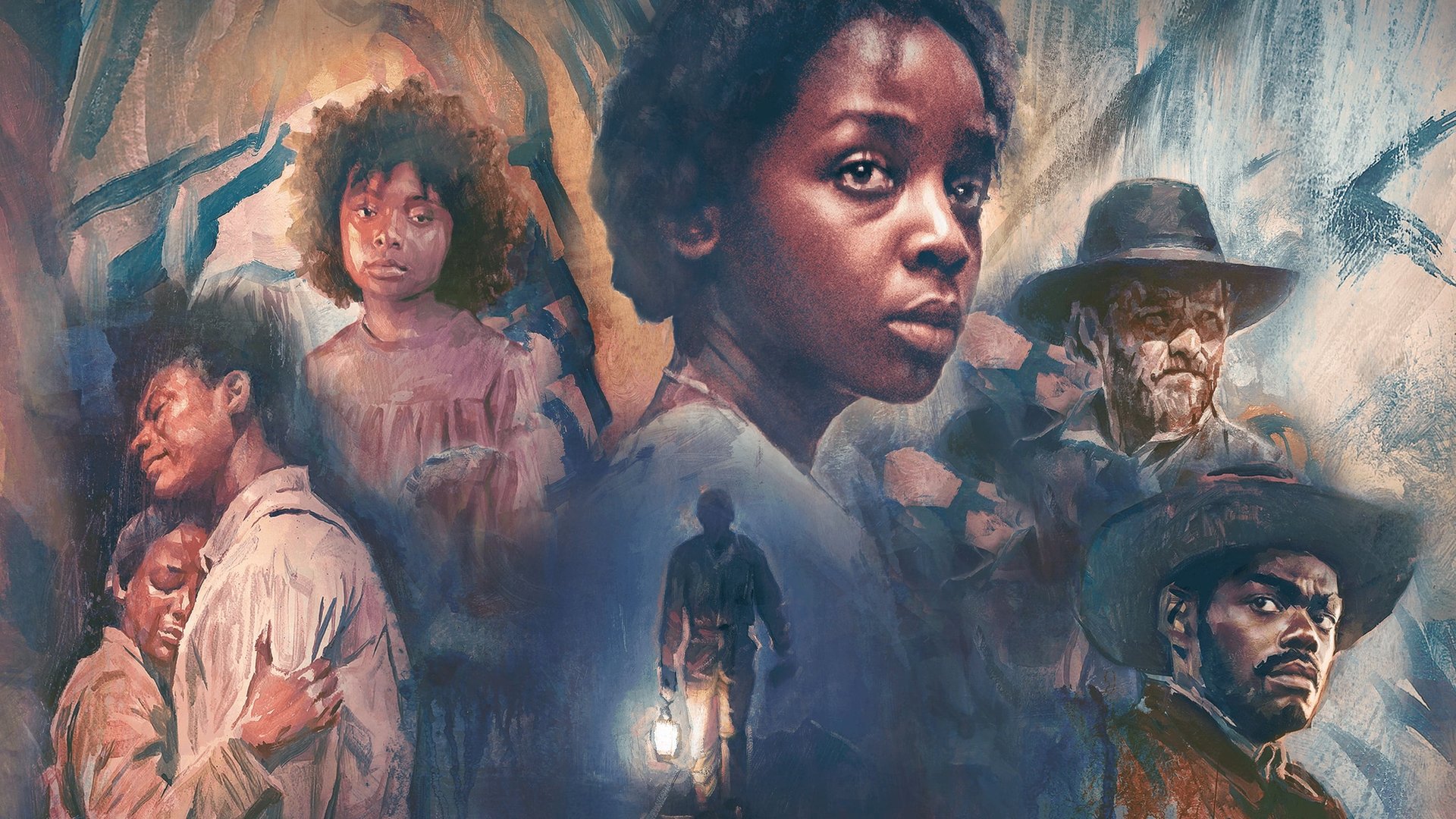 Cinematic background from The Underground Railroad 2021 - 2021 - Follow young Cora’s journey as she makes a desperate bid for freedom in the antebellum South. After escaping her Georgia plantation for the rumored Underground Railroad, Cora discovers no mere metaphor, but an actual railroad full of engineers and conductors, and a secret network of tracks and tunnels beneath the Southern soil.