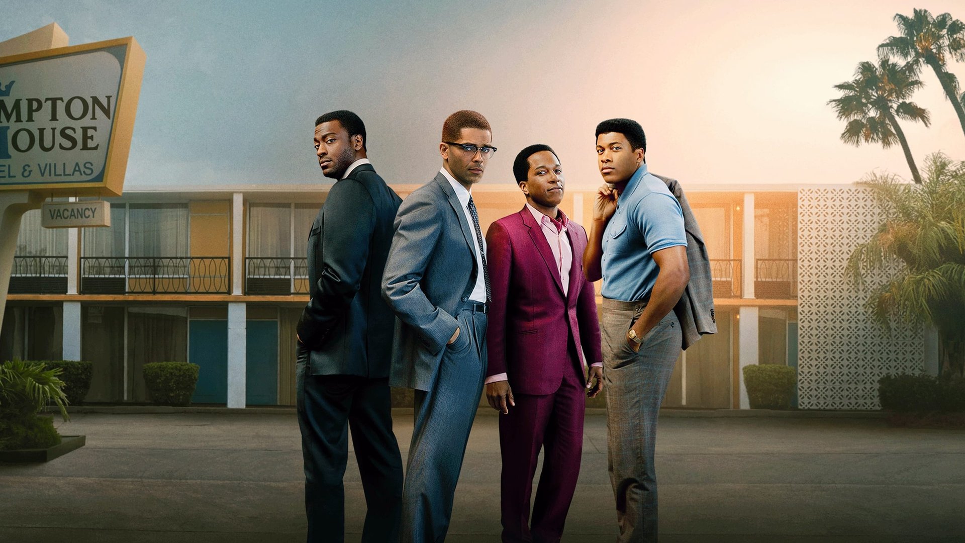 Cinematic background from One Night in Miami... 2020 - In the aftermath of Cassius Clay's defeat of Sonny Liston in 1964, the boxer meets with Malcolm X, Sam Cooke and Jim Brown to change the course of history in the segregated South.