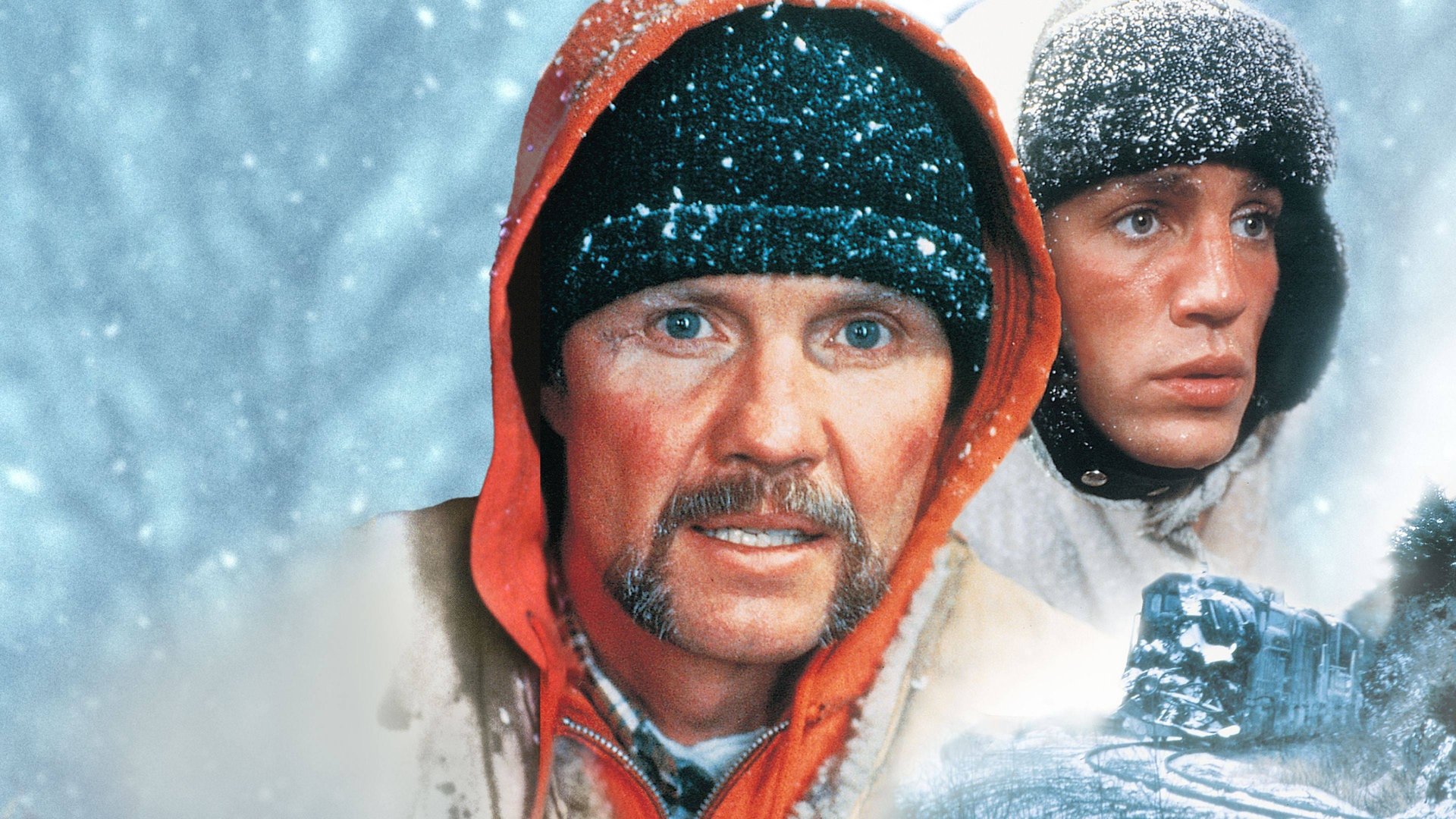 Cinematic background from Runaway Train 1985 - A hardened convict and a younger prisoner escape from a brutal prison in the middle of winter only to find themselves on an out-of-control train with a female railway worker while being pursued by the vengeful head of security.