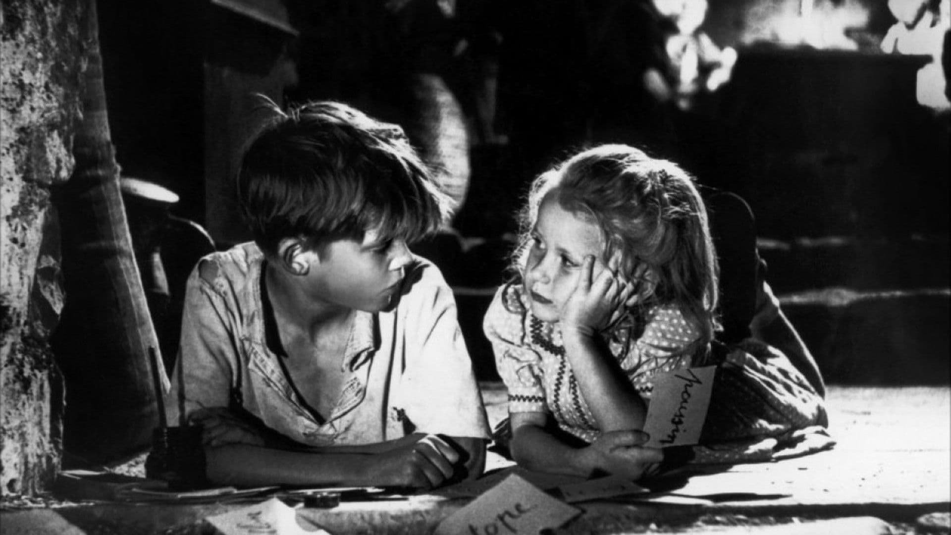 Cinematic background from Forbidden Games 1952 - Orphaned after a Nazi air raid, Paulette, a young Parisian girl, runs into Michel, an older peasant boy, and the two quickly become close. Together, they try to make sense of the chaotic and crumbling world around them, attempting to cope with death as they create a burial ground for Paulette's deceased pet dog. Eventually, however, Paulette's stay with Michel's family is threatened by the harsh realities of wartime.