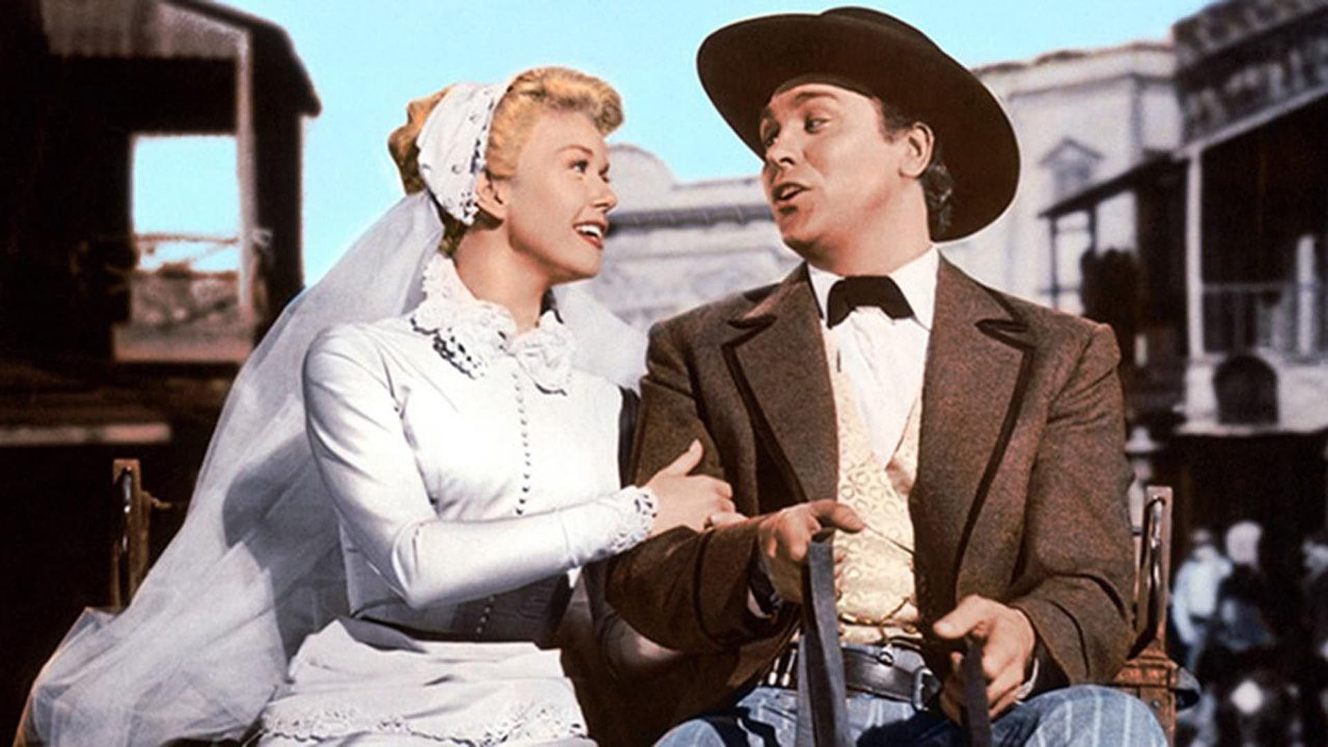 Cinematic background from Calamity Jane 1953 - Sharpshooter Calamity Jane takes it upon herself to recruit a famous actress and bring her back to the local saloon, but jealousy soon gets in the way.
