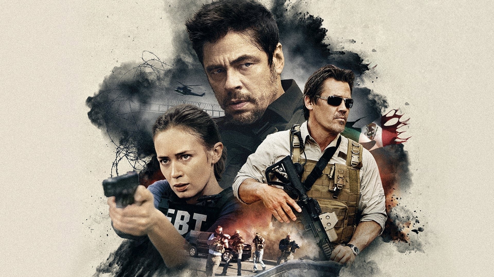 Cinematic background from Sicario 2015 - An idealistic FBI agent is enlisted by a government task force to aid in the escalating war against drugs at the border area between the U.S. and Mexico.
