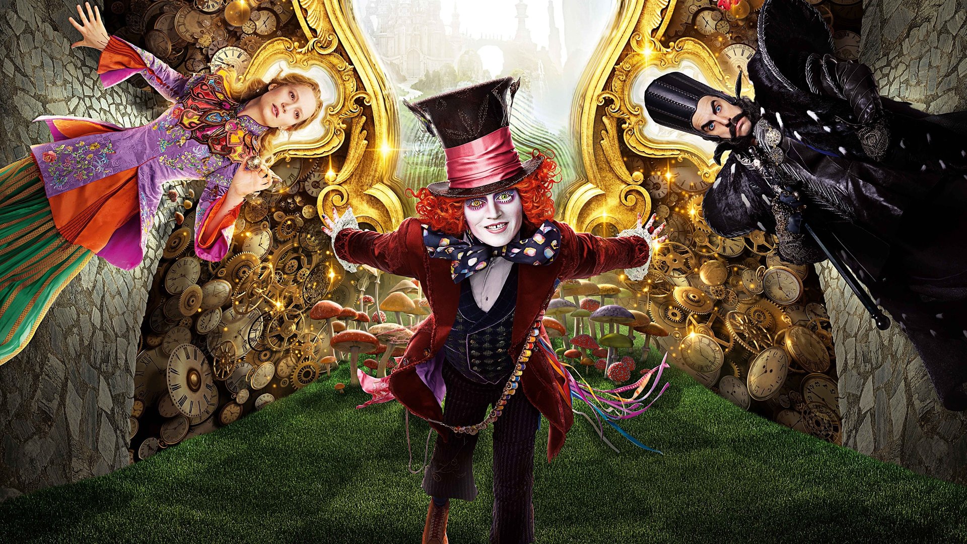 Cinematic background from Alice Through the Looking Glass 2016 - Alice Kingsleigh returns to Underland and faces a new adventure in saving the Mad Hatter.