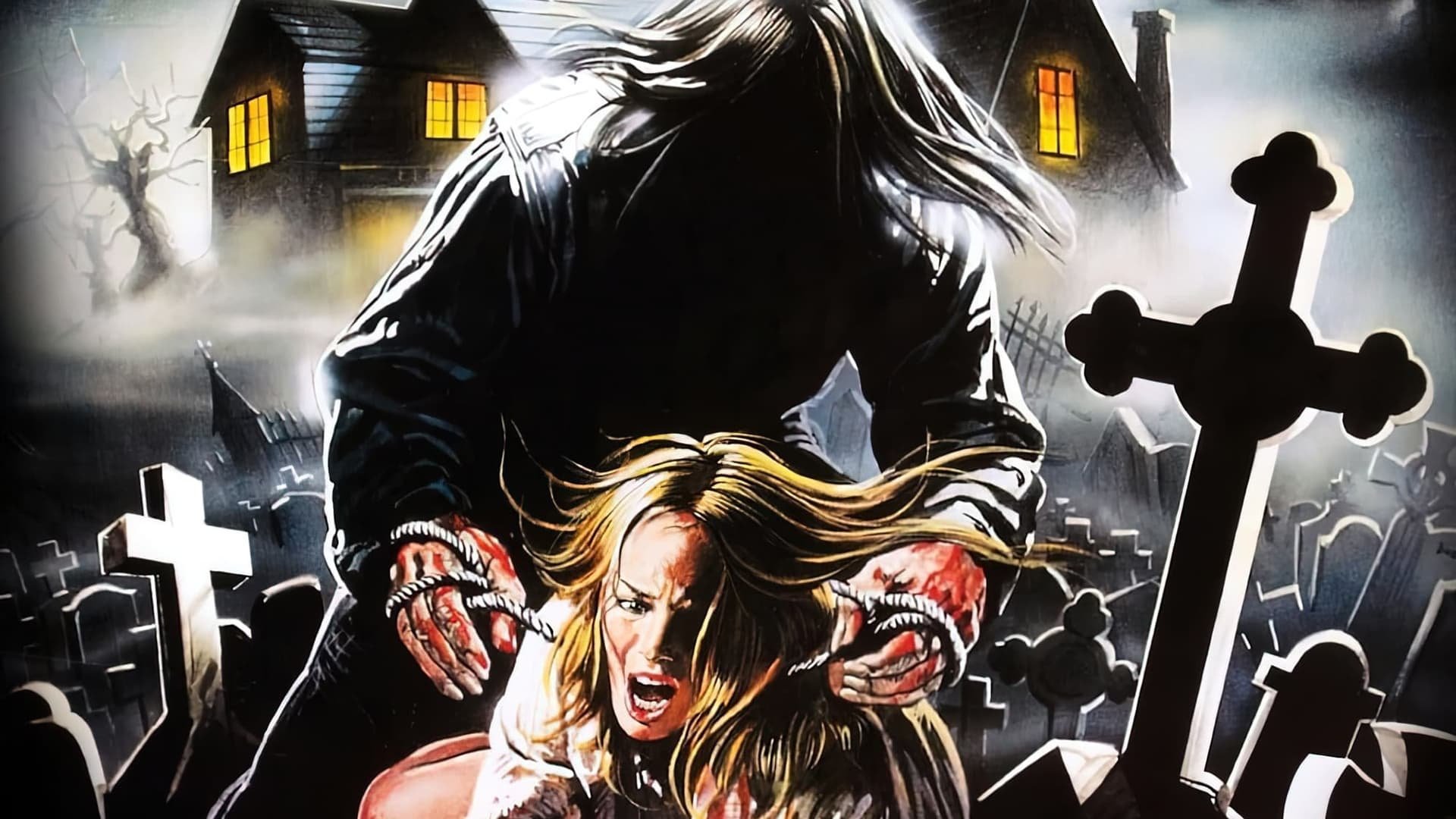 Cinematic background from The House by the Cemetery 1981 - After a doctor kills his mistress and himself while researching the mysterious previous owner of his Boston home, his colleague, Dr. Norman Boyle, takes over his research and moves his family from New York City to the Boston mansion. Soon after, Boyle's young son Bob becomes plagued by visions of a young girl, who warns him of the danger within the house.