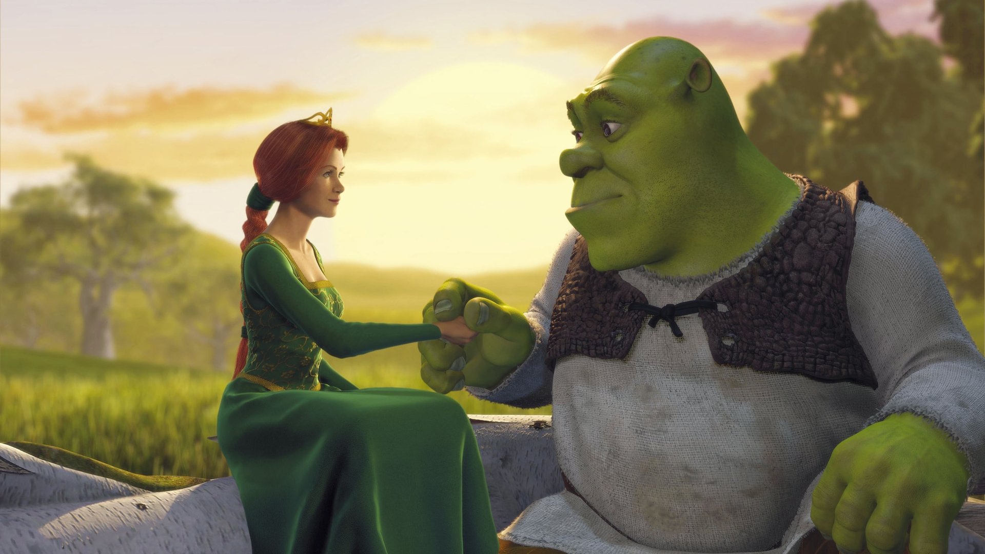 Cinematic background from Shrek 2001 - It ain't easy bein' green -- especially if you're a likable (albeit smelly) ogre named Shrek. On a mission to retrieve a gorgeous princess from the clutches of a fire-breathing dragon, Shrek teams up with an unlikely compatriot -- a wisecracking donkey.