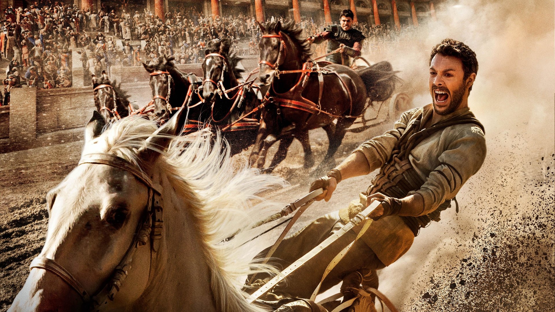 Cinematic background from Ben-Hur 2016 - A falsely accused nobleman survives years of slavery to take vengeance on his best friend who betrayed him.