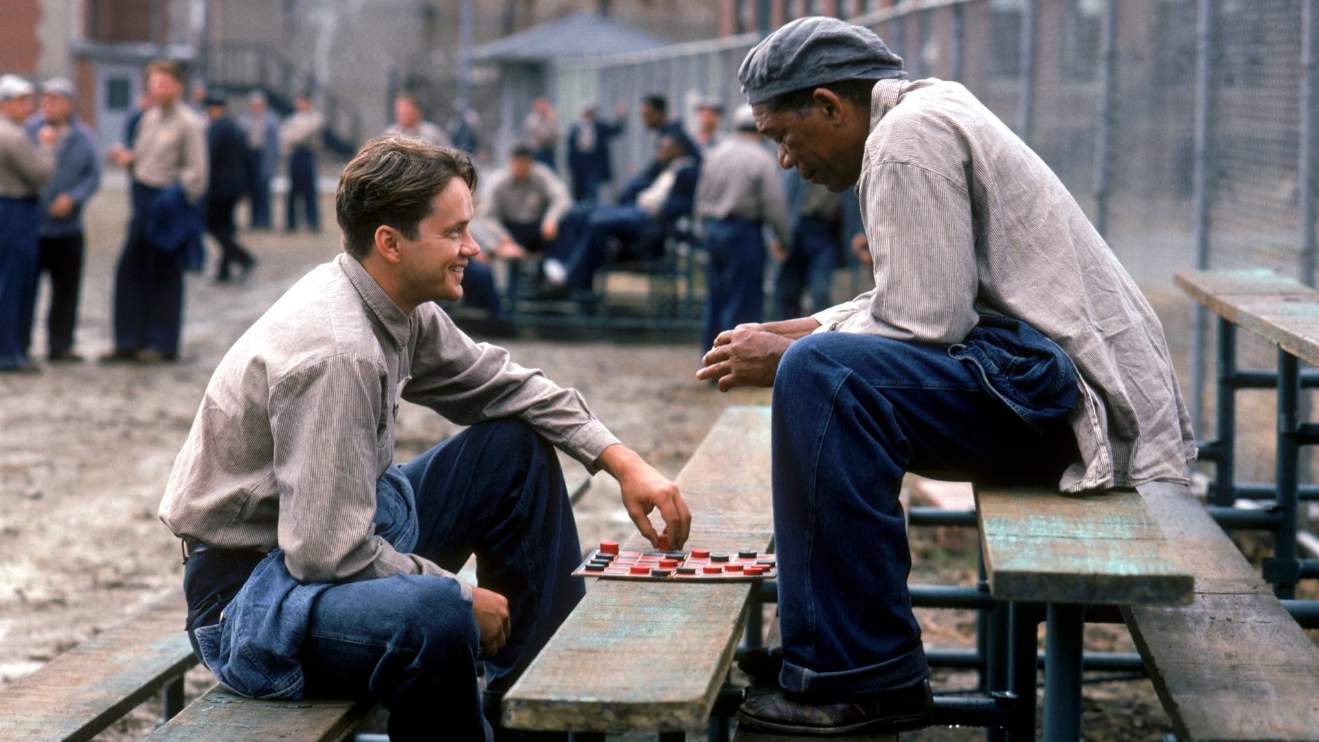 Cinematic background from The Shawshank Redemption 1994 - Framed in the 1940s for the double murder of his wife and her lover, upstanding banker Andy Dufresne begins a new life at the Shawshank prison, where he puts his accounting skills to work for an amoral warden. During his long stretch in prison, Dufresne comes to be admired by the other inmates -- including an older prisoner named Red -- for his integrity and unquenchable sense of hope.
