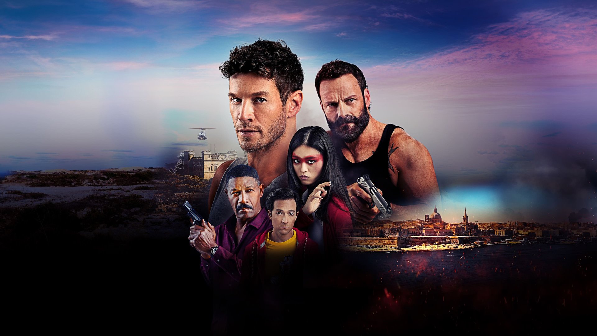 Cinematic background from Sniper: G.R.I.T. - Global Response & Intelligence Team 2023 - When an international terrorist cult threatens global political stability and kidnaps a fellow agent, Ace Sniper Brandon Beckett and the newly-formed Global Response & Intelligence Team – or G.R.I.T. – led by Colonel Stone must travel across the world to Malta, infiltrate the cult, and take out its leader to free Lady Death and stop the global threat.