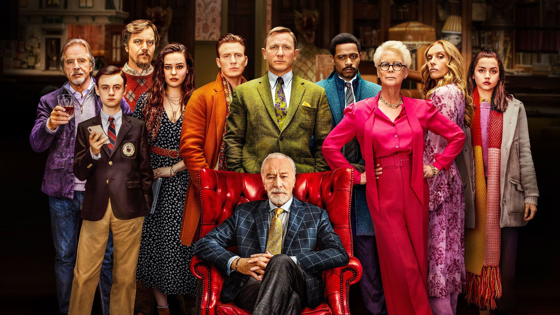 Cinematic background from Knives Out 2019 - When renowned crime novelist Harlan Thrombey is found dead at his estate just after his 85th birthday, the inquisitive and debonair Detective Benoit Blanc is mysteriously enlisted to investigate. From Harlan's dysfunctional family to his devoted staff, Blanc sifts through a web of red herrings and self-serving lies to uncover the truth behind Harlan's untimely death.