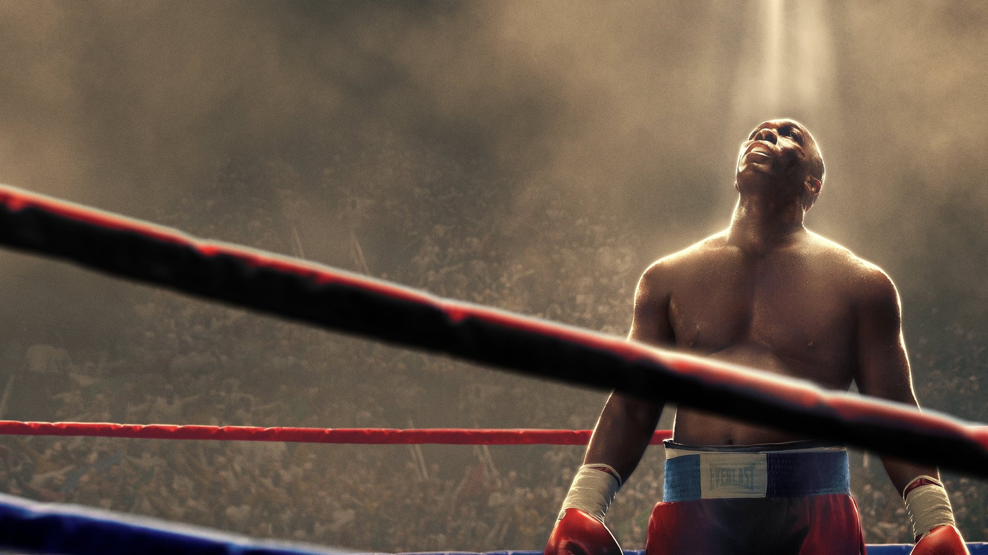 Cinematic background from Big George Foreman 2023 - Fueled by an impoverished childhood, George Foreman channeled his anger into becoming an Olympic Gold medalist and World Heavyweight Champion, followed by a near-death experience that took him from the boxing ring to the pulpit. But when he sees his community struggling spiritually and financially, Foreman returns to the ring and makes history by reclaiming his title, becoming the oldest and most improbable World Heavyweight Boxing Champion ever.