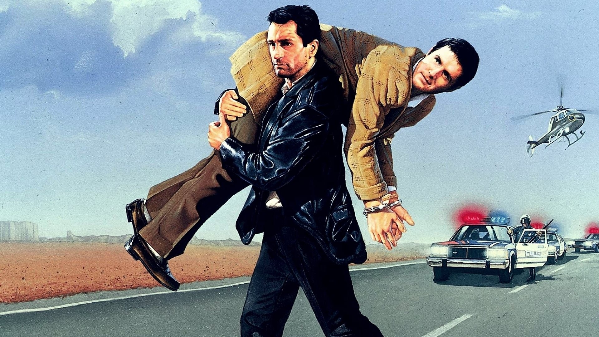 Cinematic background from Midnight Run 1988 - A bounty hunter pursues a former Mafia accountant who embezzled $15 million of mob money. He is also being chased by a rival bounty hunter, the F.B.I., and his old mob boss after jumping bail.
