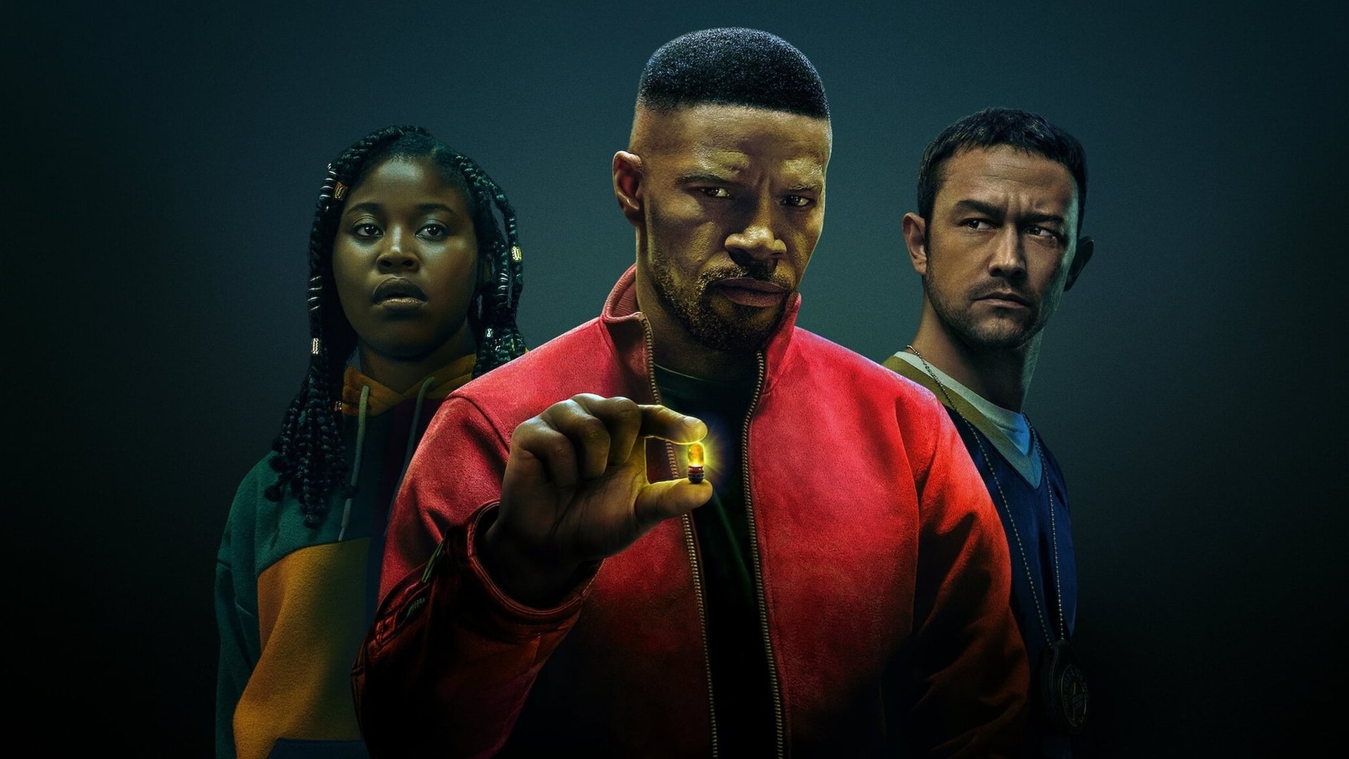 Cinematic background from Project Power 2020 - An ex-soldier, a teen and a cop collide in New Orleans as they hunt for the source behind a dangerous new pill that grants users temporary superpowers.