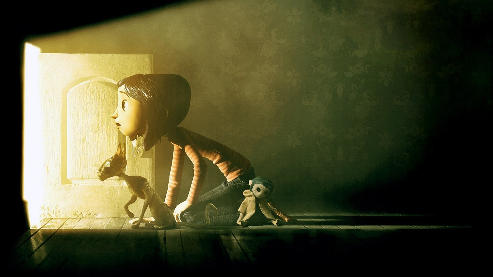 Cinematic background from Coraline 2009 - A young girl discovers an idealized parallel universe behind a secret door in her new home, unaware that it contains a sinister secret.