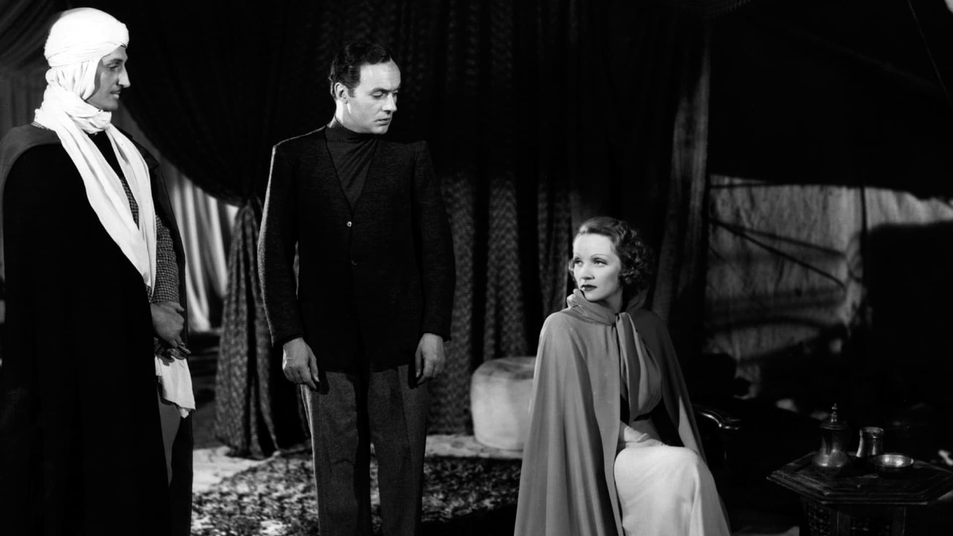 Cinematic background from The Garden of Allah 1936 - The star-crossed desert romance of a cloistered woman and a renegade monk.