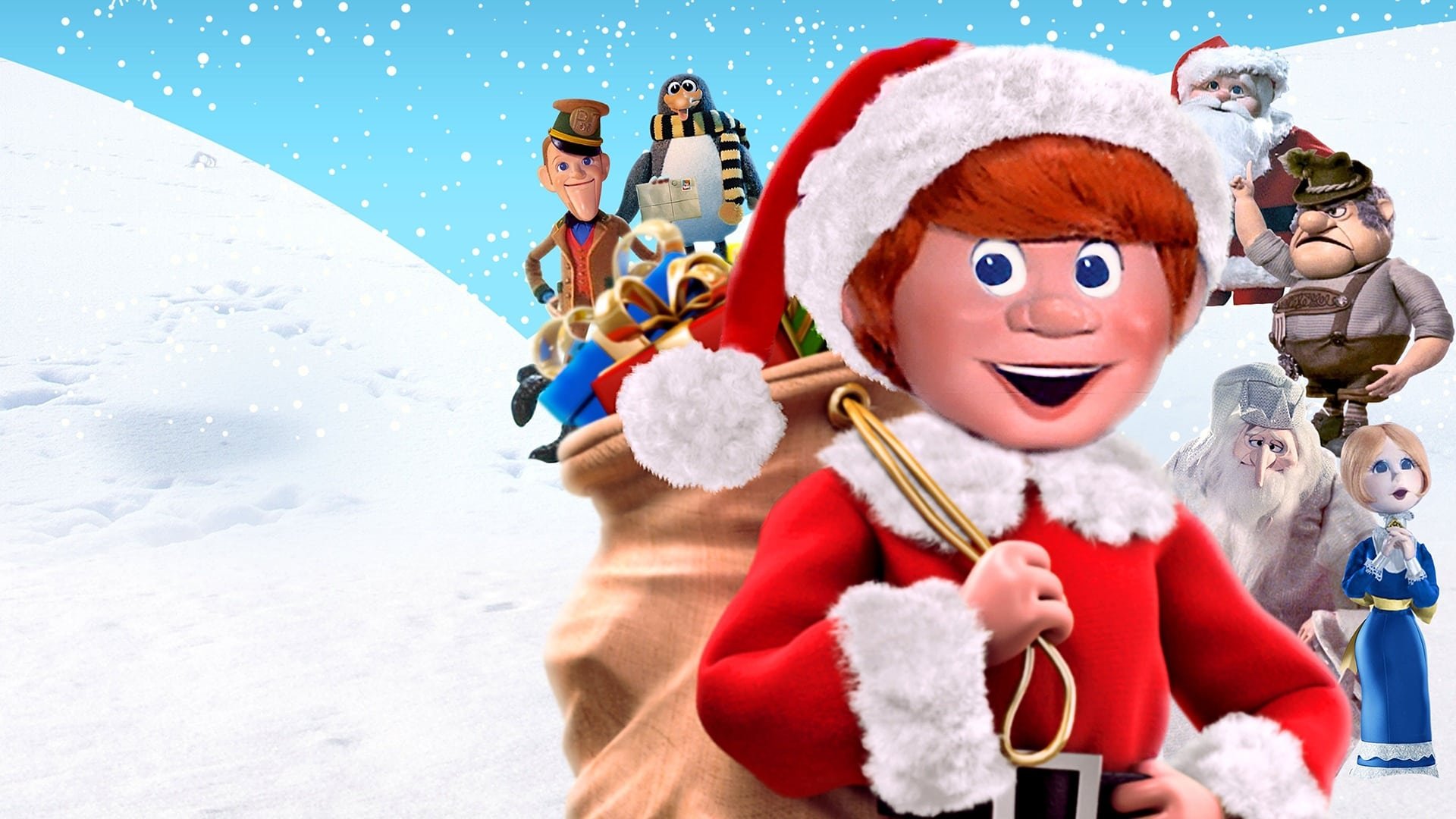 Cinematic background from Santa Claus Is Comin' to Town 1970 - A postman, S.D. Kluger, decides to answer some of the most common questions about Santa Claus, and tells us about a baby named Kris who is raised by a family of elf toymakers named Kringle. When Kris grows up, he wants to deliver toys to the children of Sombertown. But its Mayor is too mean to let that happen. And to make things worse, the Winter Warlock lives between the Kringles and Sombertown.