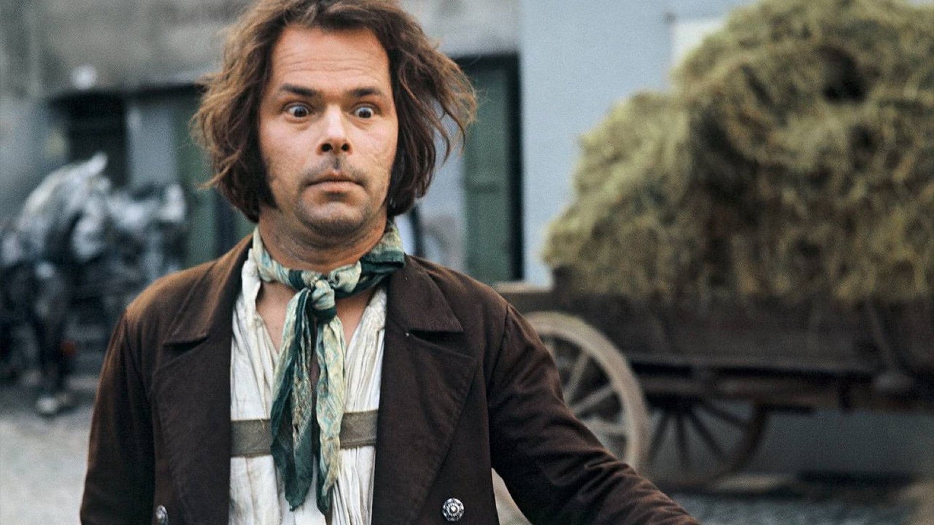 Cinematic background from The Enigma of Kaspar Hauser 1974 - The film follows Kaspar Hauser (Bruno S.), who lived the first seventeen years of his life chained in a tiny cellar with only a toy horse to occupy his time, devoid of all human contact except for a man who wears a black overcoat and top hat who feeds him.