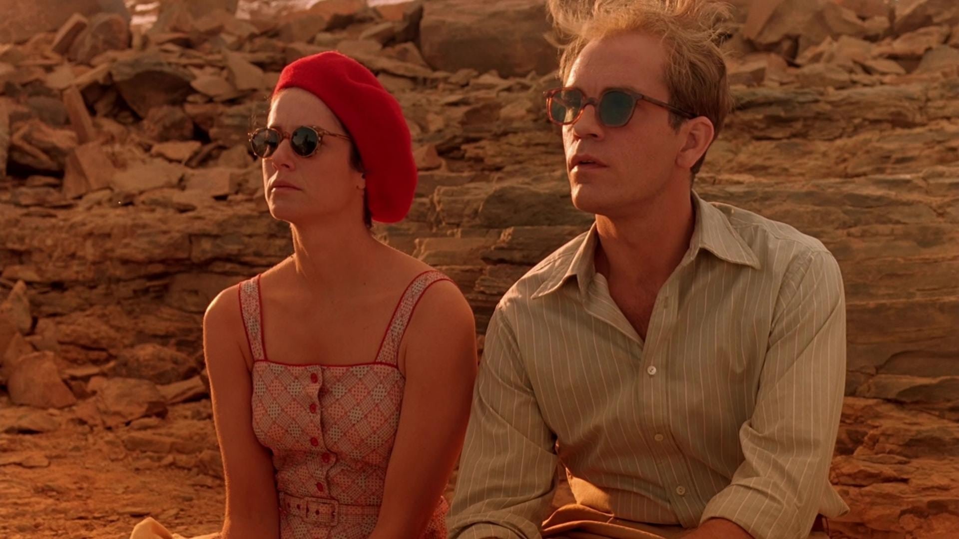 Cinematic background from The Sheltering Sky 1990 - An American couple drift toward emptiness in postwar North Africa.
