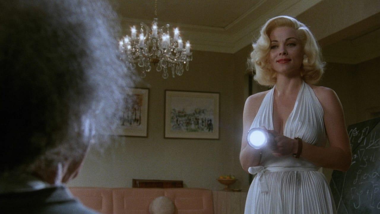 Cinematic background from Insignificance 1985 - Four 1950s cultural icons who conceivably could have met but probably didn't, fictionally do so in this modern fable of post-WWII America. Visually intriguing, the film has a fluid progression of flashbacks and flashforwards centering on the fictional Einstein's current observations, childhood memories, and apprehensions for the future.