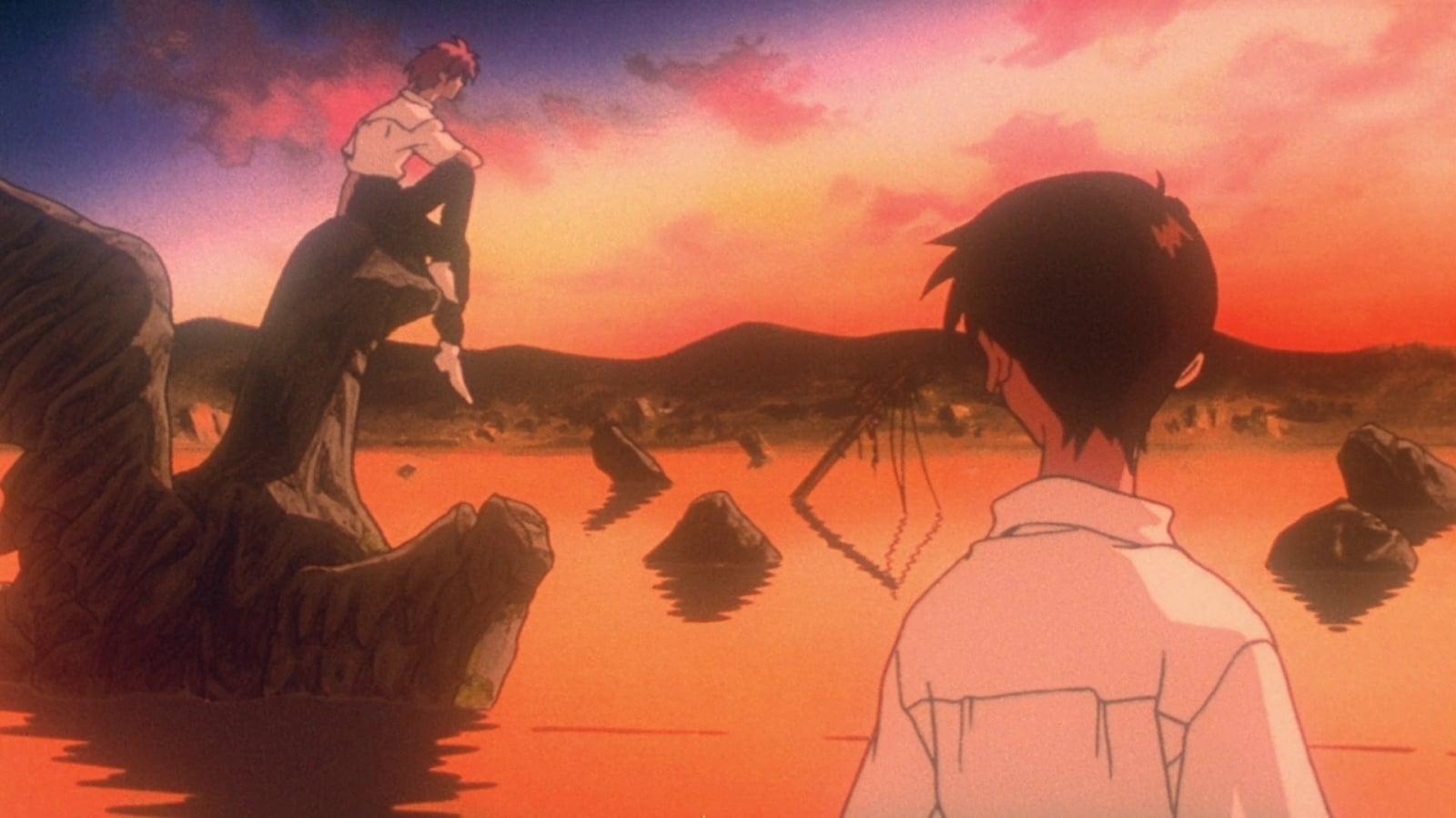 Cinematic background from Neon Genesis Evangelion: Death & Rebirth 1997 - Originally a collection of clips from the Neon Genesis Evangelion TV series, Death was created as a precursor to the re-worked ending of the series. Rebirth was intended as that re-worked ending, but after production overruns Rebirth became only the first half of the first part of The End of Evangelion, with some minor differences.