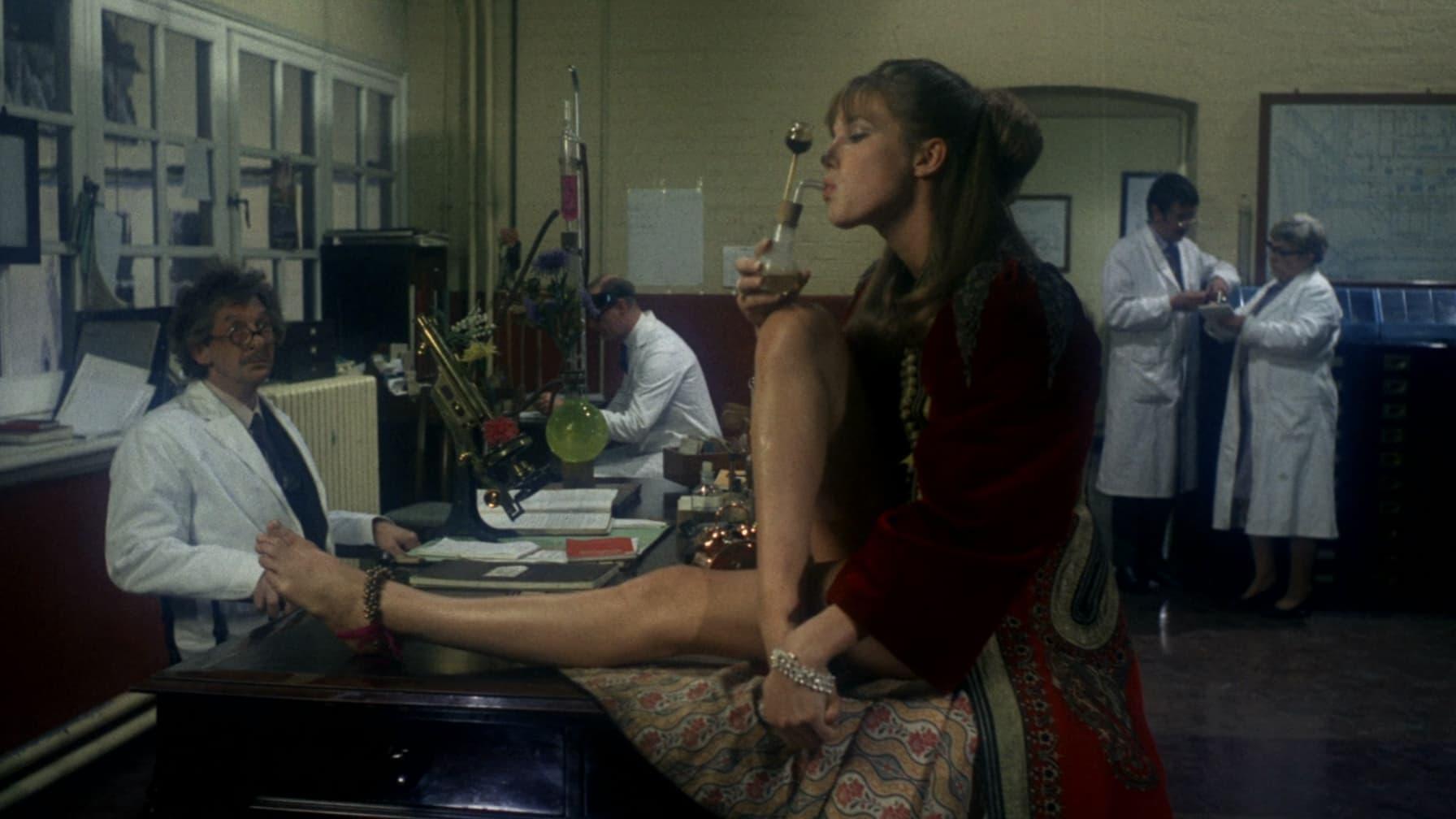 Cinematic background from Wonderwall 1968 - The eccentric professor Collins lives completely secluded in his chaotic apartment. When the model Penny moves in next to him, he becomes fascinated by her. He drills holes in her walls and ceiling and peeps on her day and night. He loses himself in daydreams and delusions.