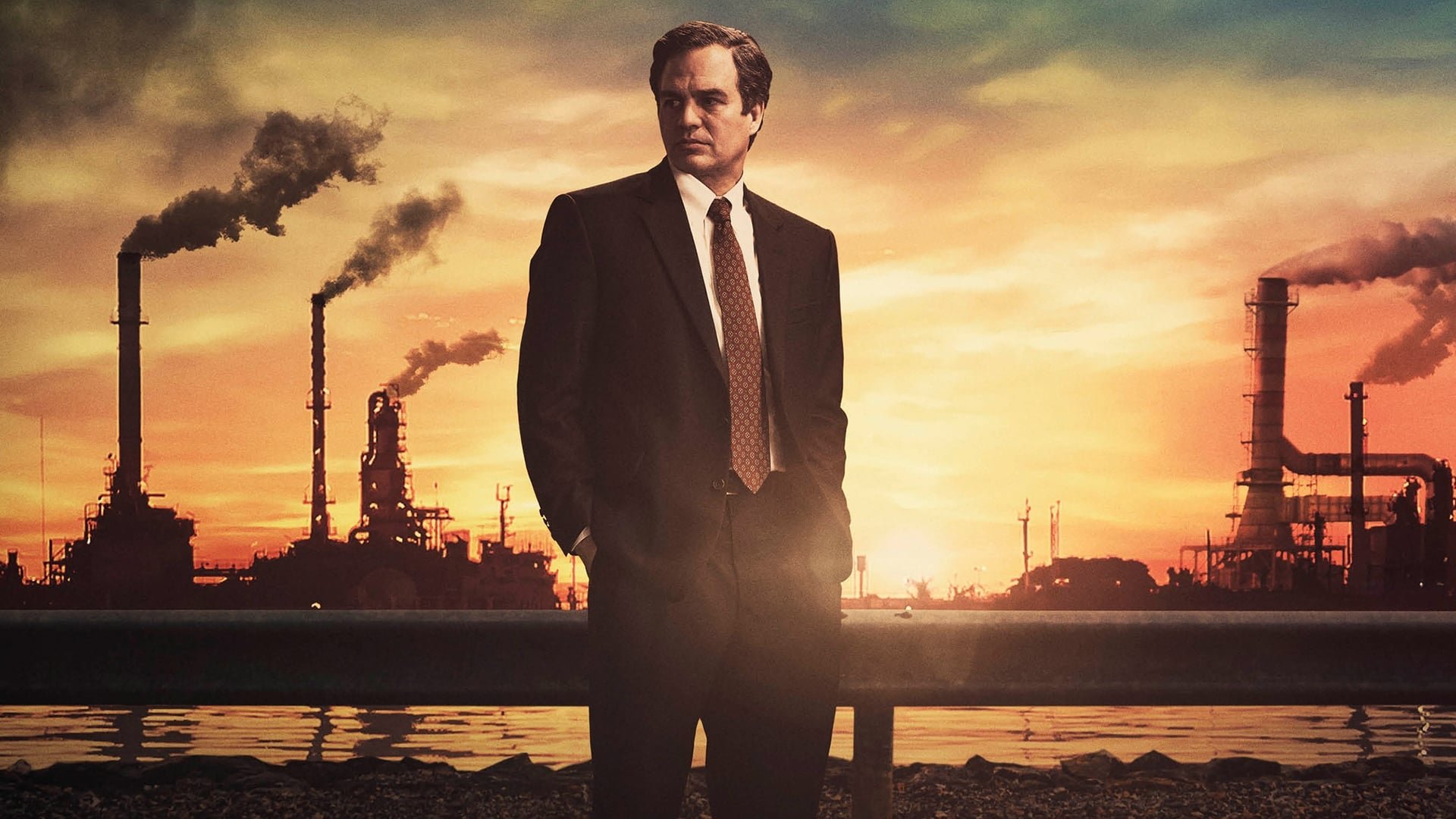 Cinematic background from Dark Waters 2019 - A tenacious attorney uncovers a dark secret that connects a growing number of unexplained deaths to one of the world's largest corporations. In the process, he risks everything — his future, his family, and his own life — to expose the truth.