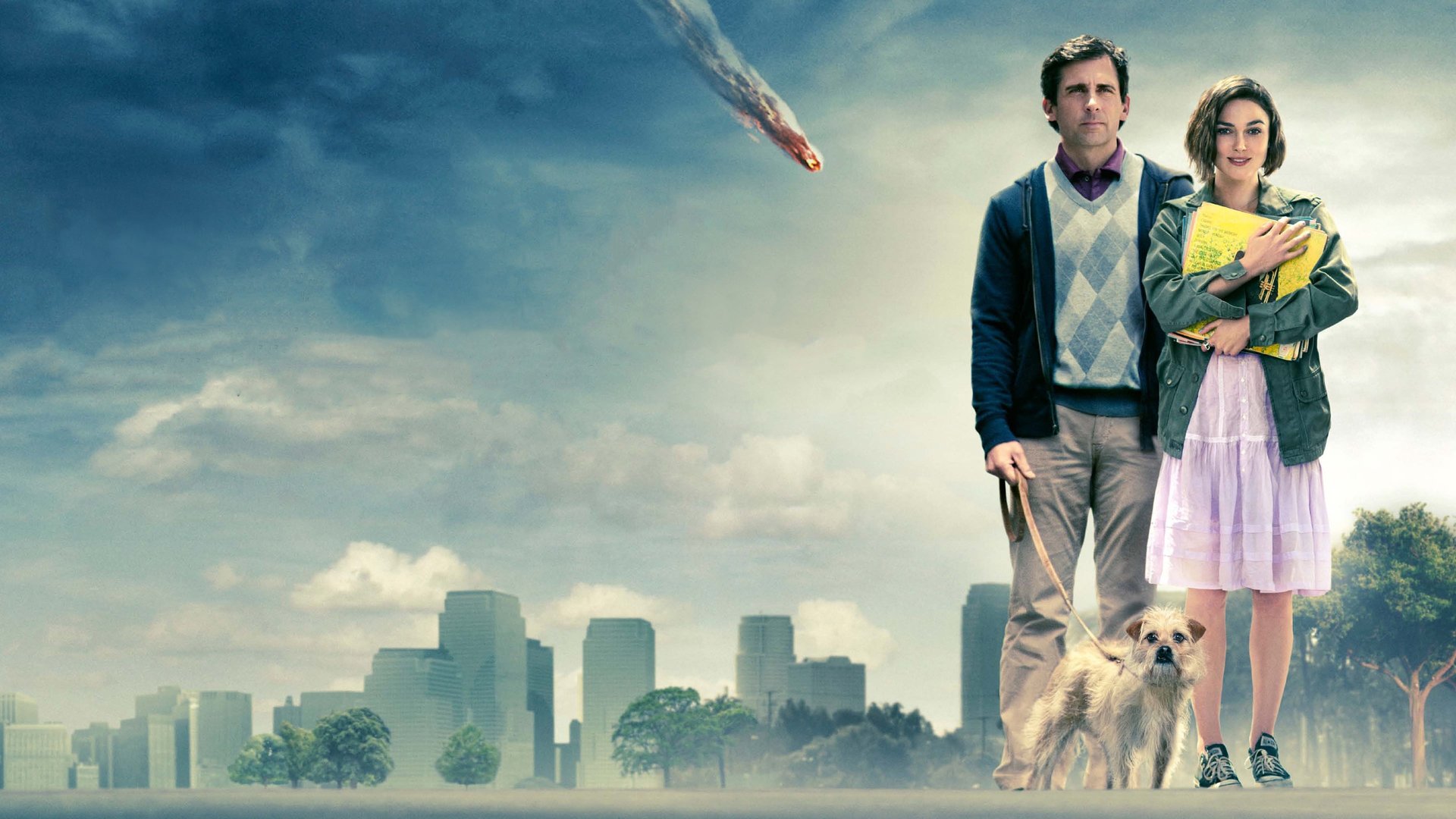 Cinematic background from Seeking a Friend for the End of the World 2012 - As an asteroid nears Earth, a man finds himself alone after his wife leaves in a panic. He decides to take a road trip to reunite with his high school sweetheart. Accompanying him is a neighbor who inadvertently puts a wrench in his plan.