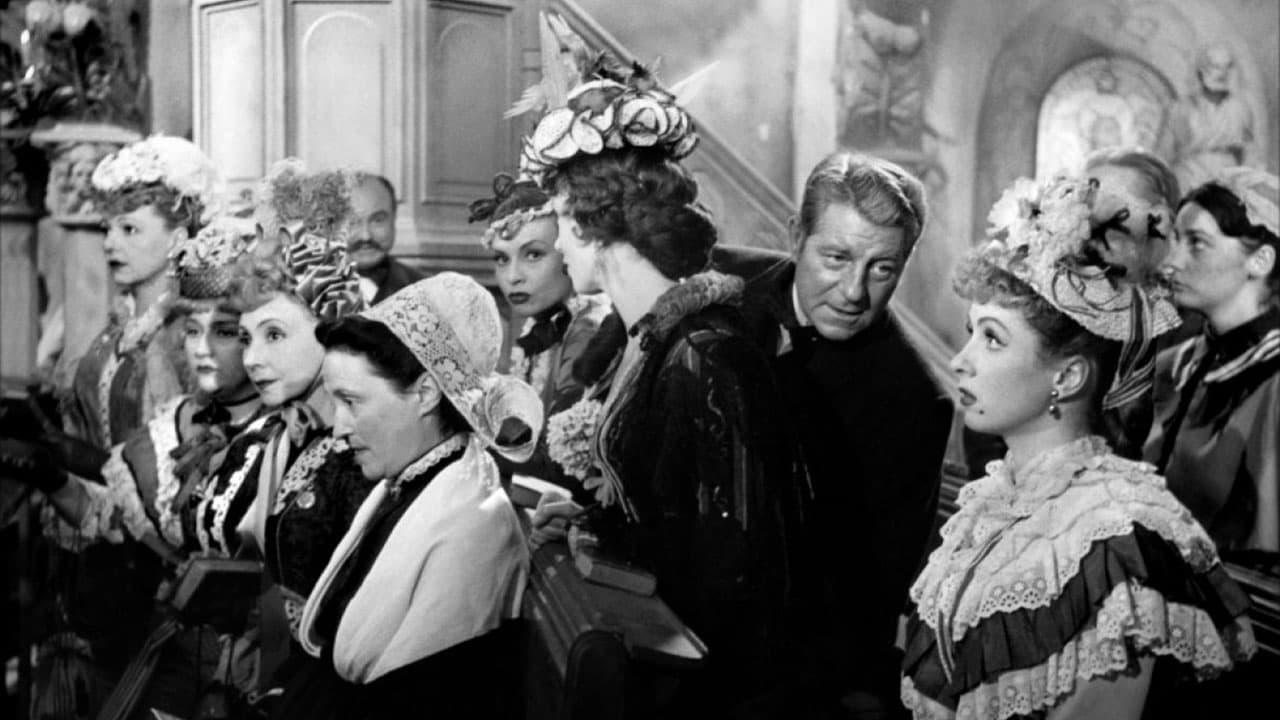 Cinematic background from Le Plaisir 1952 - Three stories about the pleasure. The first one is about a man hiding his age behind a mask to keep going to balls and fancying women - pleasure and youth. Then comes the long tale of Mme Tellier taking her girls (whores) to the country for attending her niece's communion - pleasure and purity. And lastly, Jean the painter falling in love with his model - pleasure and death.