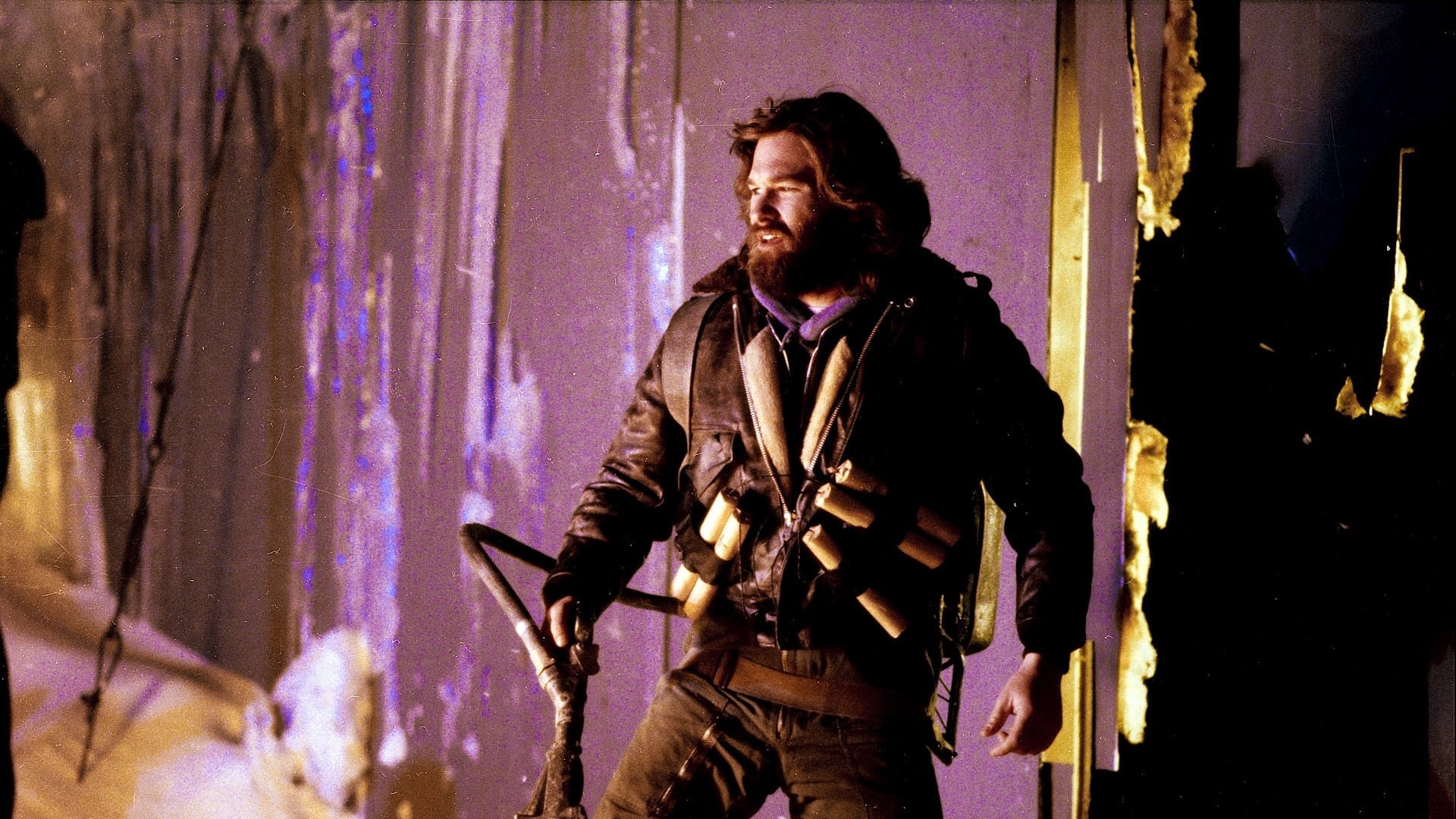 Cinematic background from The Thing 1982 - A team of American scientists investigate the empty, destroyed base of their Norwegian counterparts in Antarctica, only to discover a terrifying life force that can take the form of its prey.