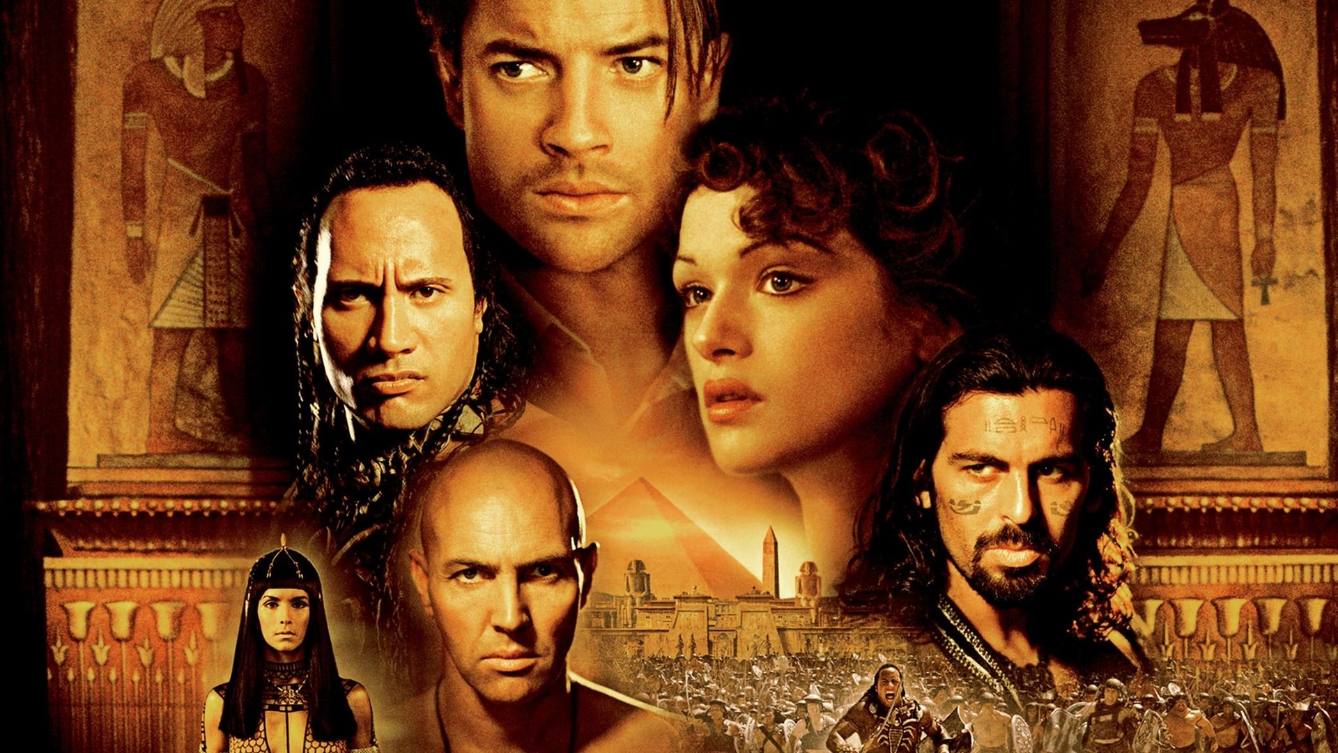 Cinematic background from The Mummy Returns 2001 - Rick and Evelyn O’Connell, along with their 8-year-old son Alex, discover the key to the legendary Scorpion King’s might: the fabled Bracelet of Anubis. Unfortunately, a newly resurrected Imhotep has designs on the bracelet as well, and isn’t above kidnapping its new bearer, Alex, to gain control of Anubis’s otherworldly army.
