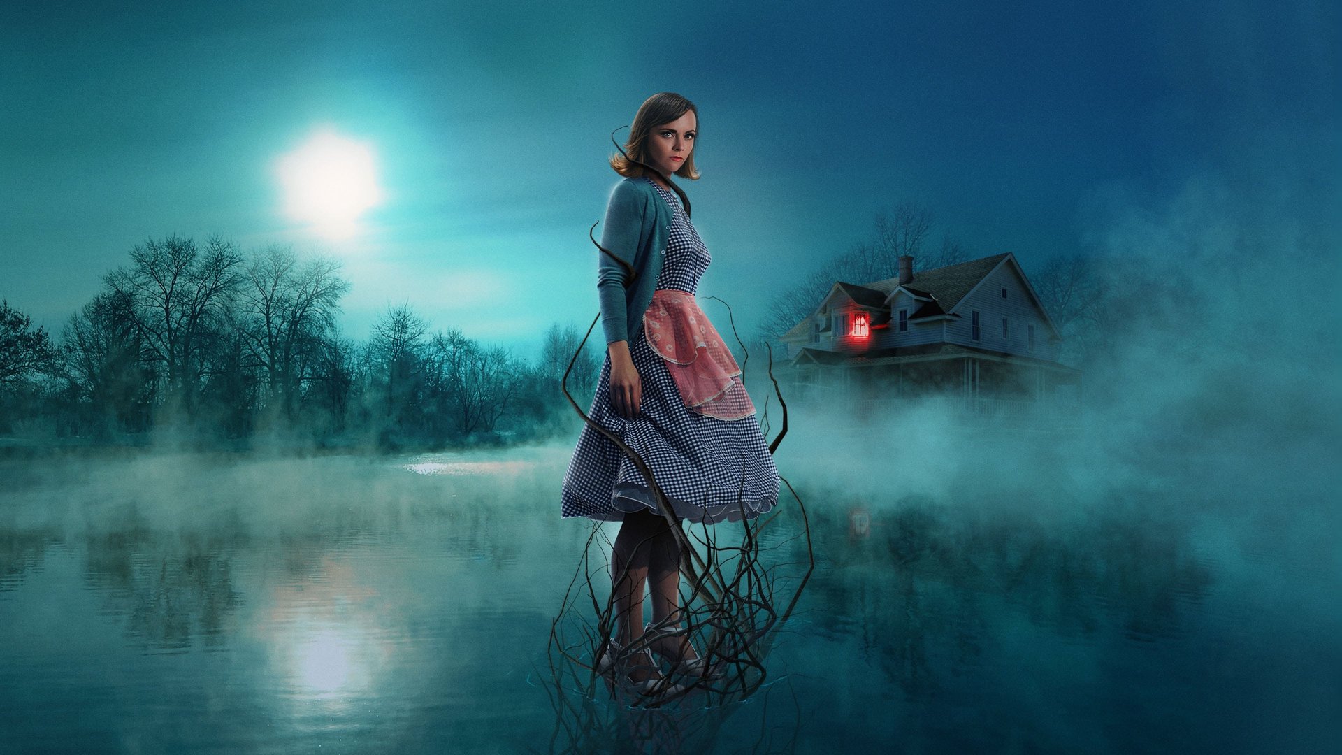 Cinematic background from Monstrous 2022 - Laura, traumatized by an abusive relationship, runs away from her former husband with her seven-year-old son Cody. But in their new, idyllic and remote sanctuary, they find they have another, bigger and more terrifying monster to deal with…