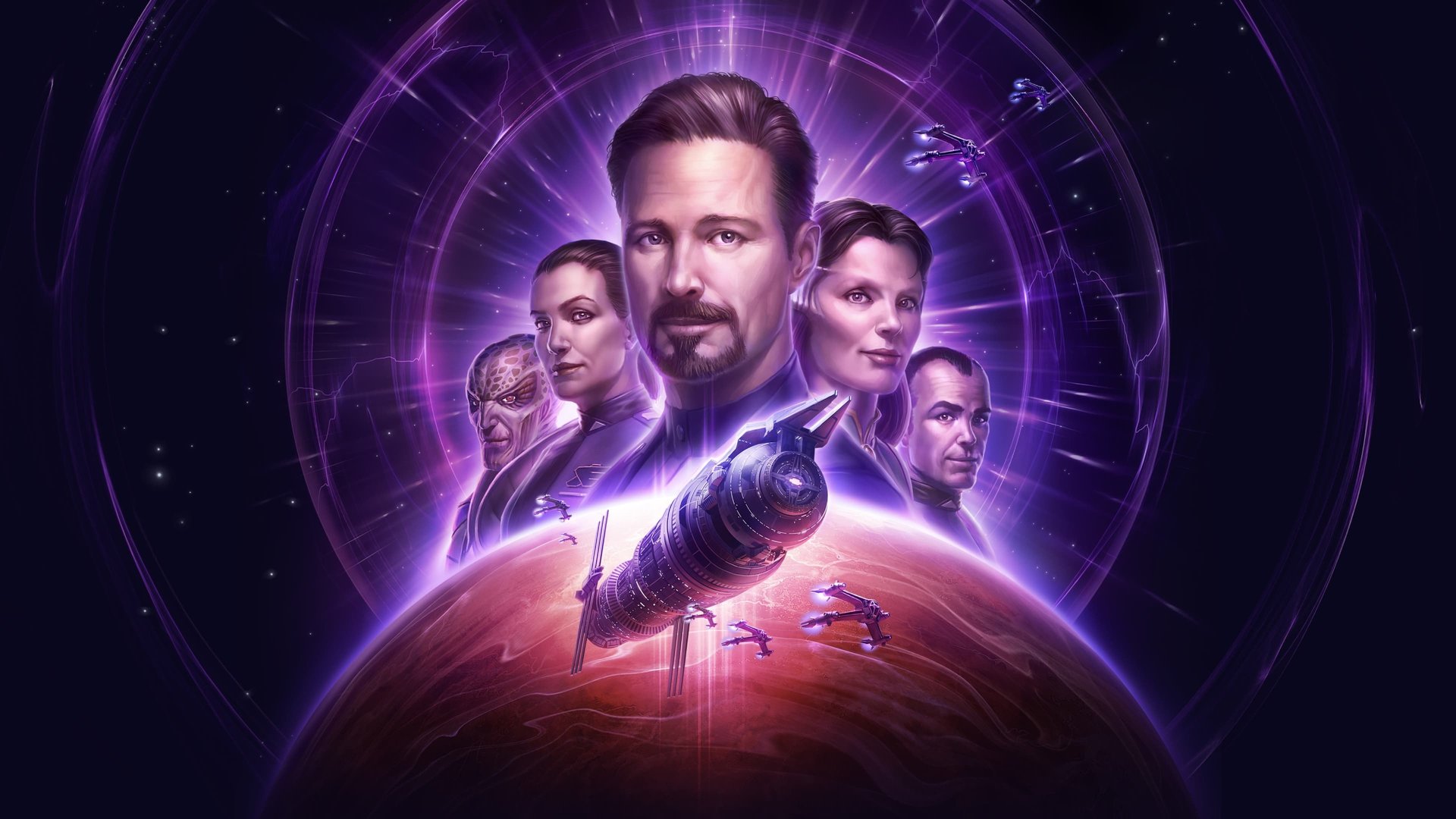 Cinematic background from Babylon 5: The Road Home 2023 - Travel across the galaxy with John Sheridan as he unexpectedly finds himself transported through multiple timelines and alternate realities in a quest to find his way back home. Along the way he reunites with some familiar faces, while discovering cosmic new revelations about the history, purpose, and meaning of the Universe.
