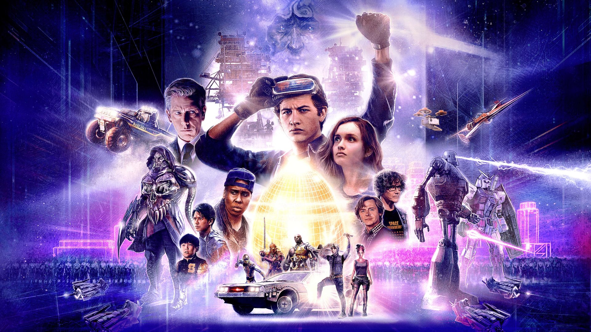 Cinematic background from Ready Player One 2018 - When the creator of a popular video game system dies, a virtual contest is created to compete for his fortune.