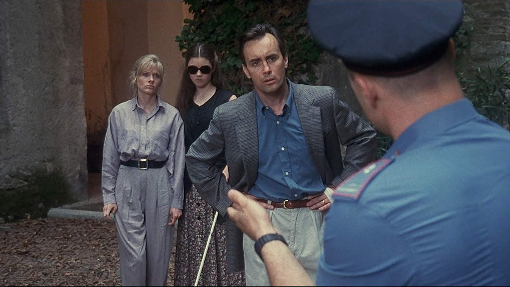 Cinematic background from Castle Freak 1995 - John has inherited a castle in Italy and he moves there with his wife Susan and their blind daughter Rebecca. What they don't realize is that there is somebody else in the castle--an abused child left to die in the basement who has now become the castle freak and is out to wreak havoc.