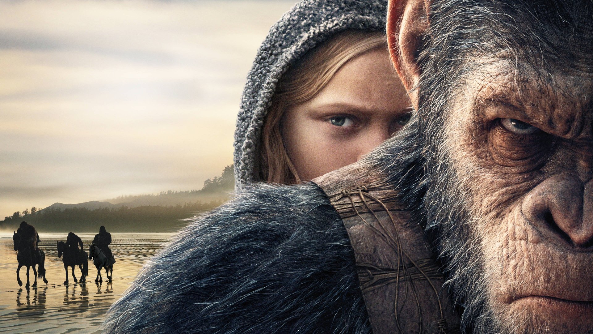 Cinematic background from War for the Planet of the Apes 2017 - Caesar and his apes are forced into a deadly conflict with an army of humans led by a ruthless Colonel. After the apes suffer unimaginable losses, Caesar wrestles with his darker instincts and begins his own mythic quest to avenge his kind. As the journey finally brings them face to face, Caesar and the Colonel are pitted against each other in an epic battle that will determine the fate of both their species and the future of the planet.
