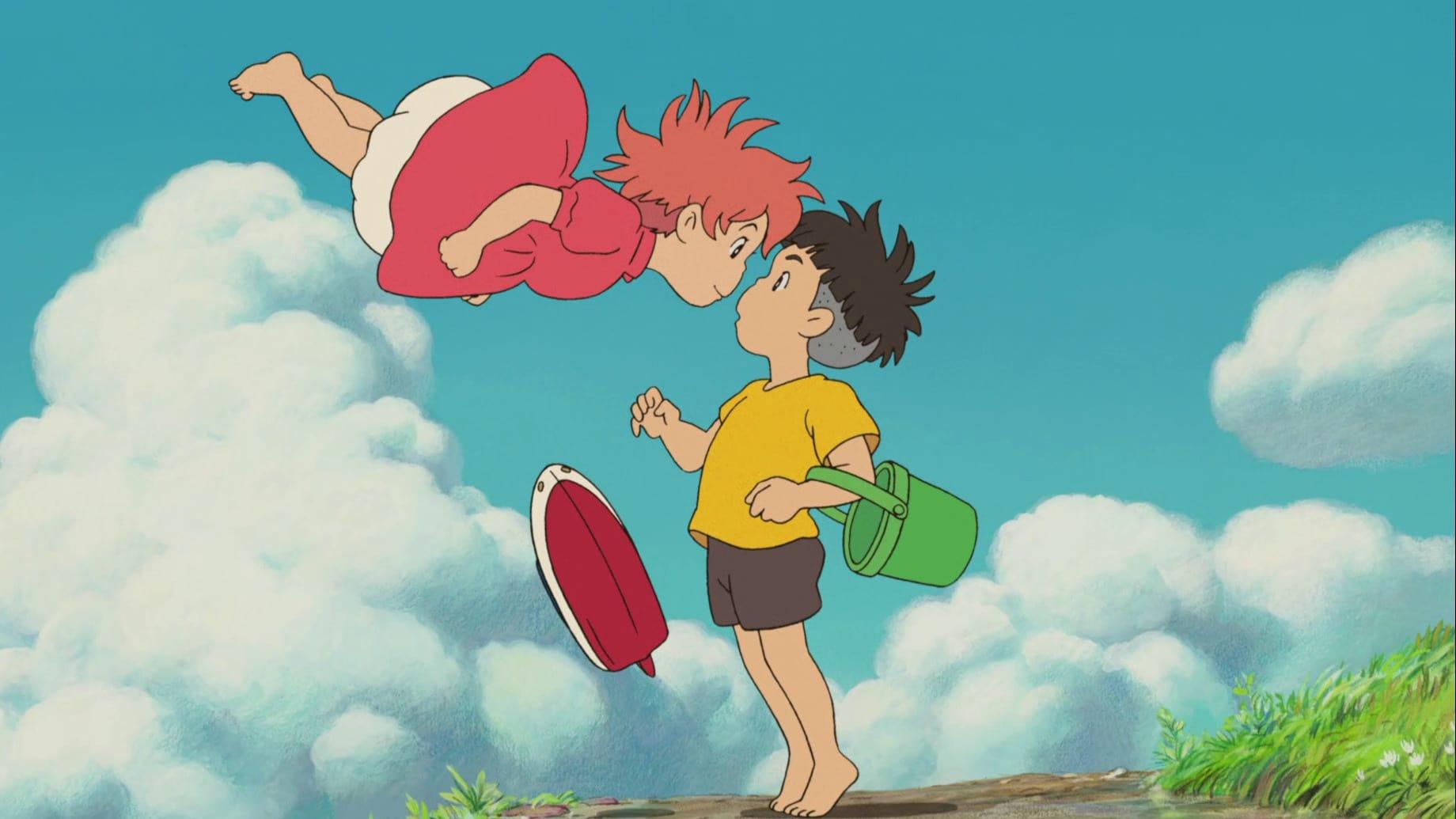 Cinematic background from Ponyo 2008 - When Sosuke, a young boy who lives on a clifftop overlooking the sea, rescues a stranded goldfish named Ponyo, he discovers more than he bargained for. Ponyo is a curious, energetic young creature who yearns to be human, but even as she causes chaos around the house, her father, a powerful sorcerer, schemes to return Ponyo to the sea.
