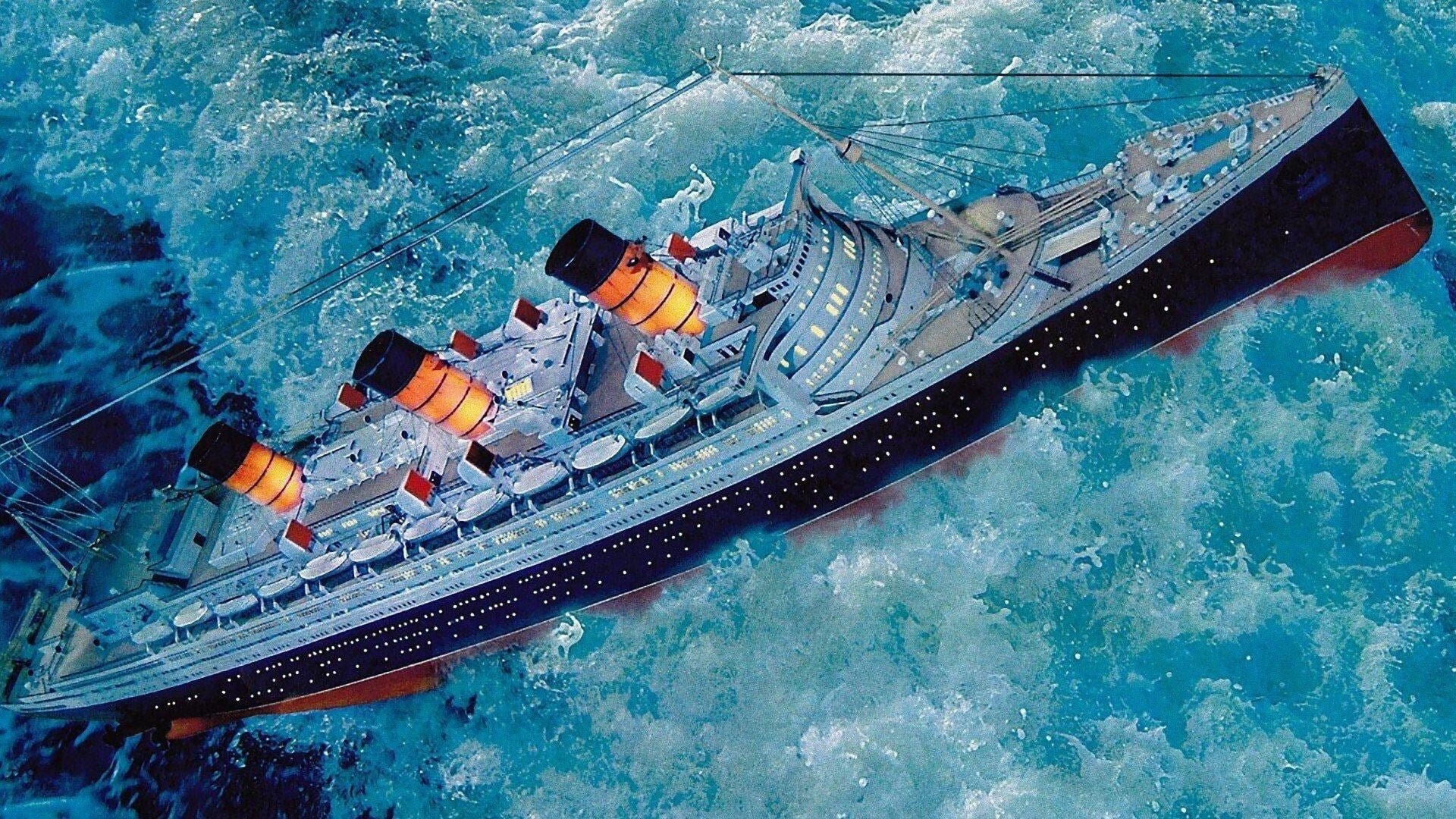 Cinematic background from The Poseidon Adventure 1972 - When their ocean liner capsizes, a group of passengers struggle to survive and escape.