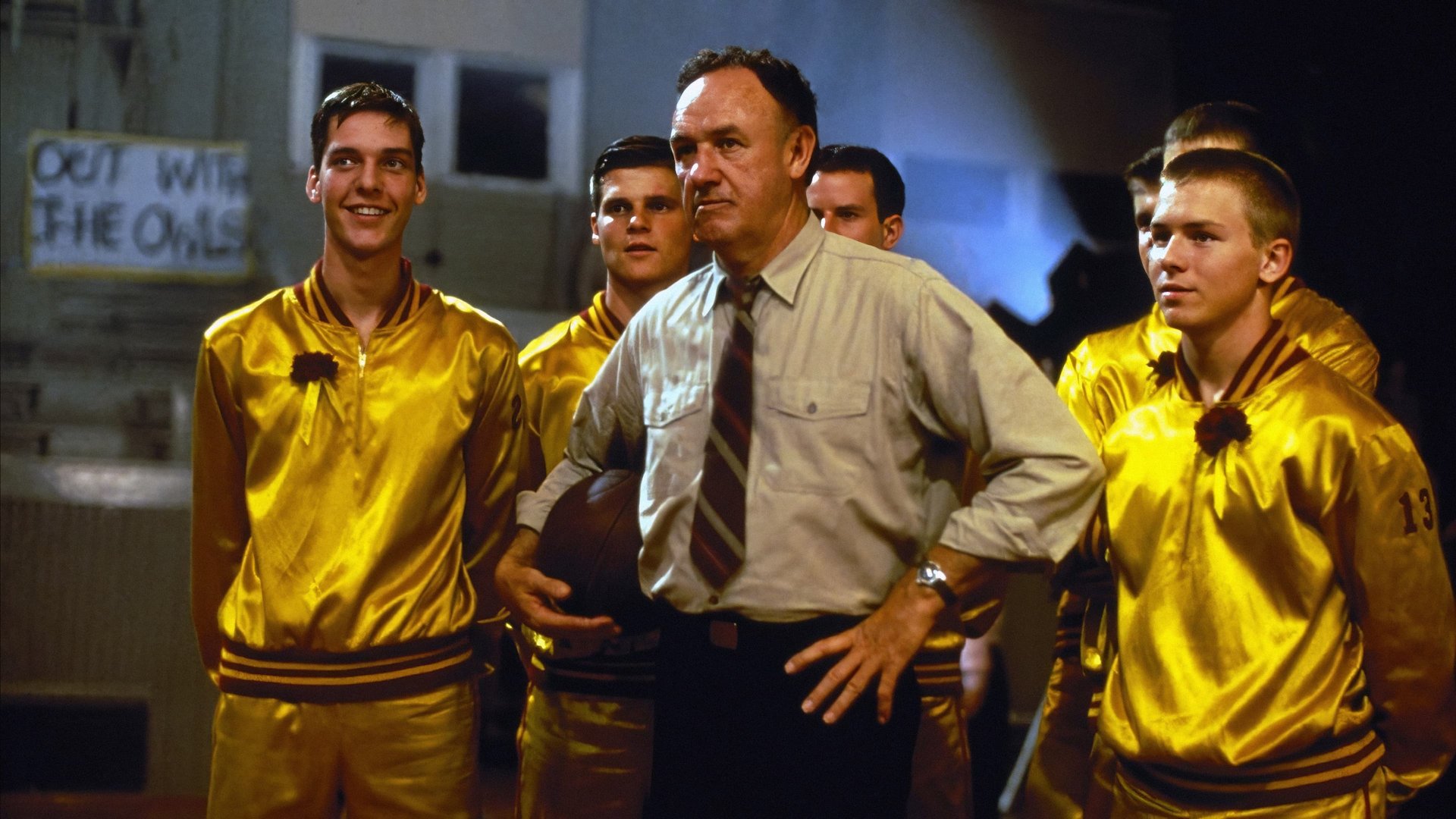 Cinematic background from Hoosiers 1986 - Failed college coach Norman Dale gets a chance at redemption when he is hired to coach a high school basketball team in a tiny Indiana town. After a teacher persuades star player Jimmy Chitwood to quit and focus on his long-neglected studies, Dale struggles to develop a winning team in the face of community criticism for his temper and his unconventional choice of assistant coach: Shooter, a notorious alcoholic.