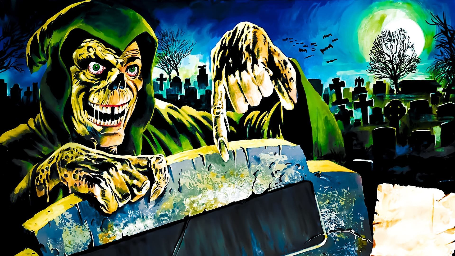 Cinematic background from Creepshow 1982 - Inspired by the E.C. comics of the 1950s, George A. Romero and Stephen King bring five tales of terror to the screen.