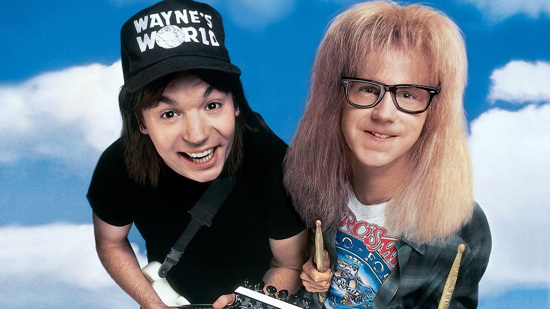 Cinematic background from Wayne's World 1992 - The adventures of two amiably aimless metal-head friends, Wayne and Garth. From Wayne's basement, the pair broadcast a talk-show called "Wayne's World" on local public access television. The show comes to the attention of a sleazy network executive who wants to produce a big-budget version of "Wayne's World"—and he also wants Wayne's girlfriend, a rock singer named Cassandra. Wayne and Garth have to battle the executive not only to save their show, but also Cassandra.