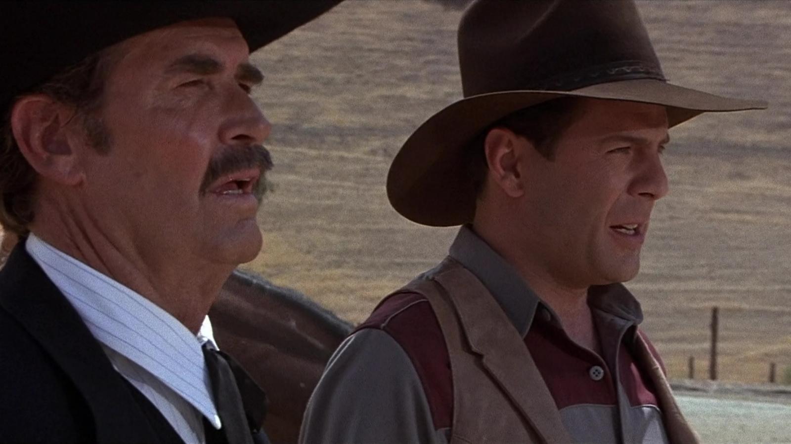 Cinematic background from Sunset 1988 - Tom Mix and Wyatt Earp team up to solve a murder at the Academy Awards in 1929 Hollywood.