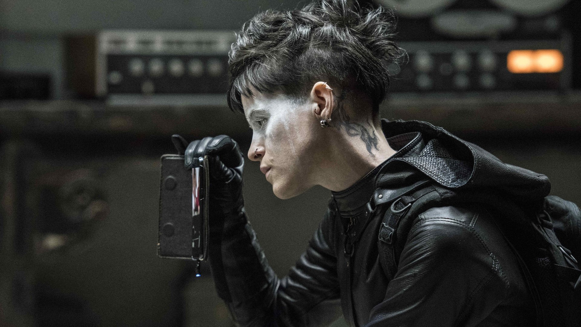 Cinematic background from The Girl in the Spider's Web 2018 - After being enlisted to recover a dangerous computer program, hacker Lisbeth Salander and journalist Mikael Blomkvist find themselves caught in a web of spies, cybercriminals and corrupt government officials.