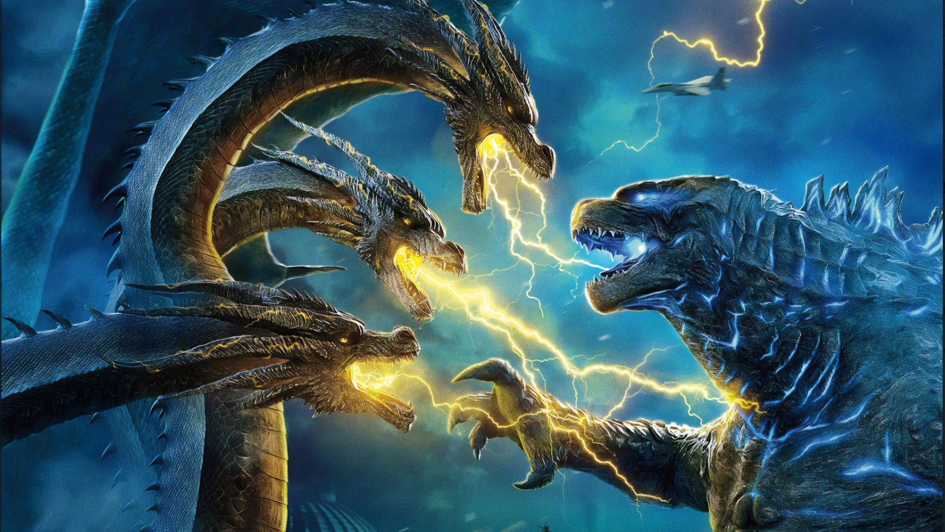 Cinematic background from Godzilla: King of the Monsters 2019 - Follows the heroic efforts of the crypto-zoological agency Monarch as its members face off against a battery of god-sized monsters, including the mighty Godzilla, who collides with Mothra, Rodan, and his ultimate nemesis, the three-headed King Ghidorah. When these ancient super-species, thought to be mere myths, rise again, they all vie for supremacy, leaving humanity's very existence hanging in the balance.