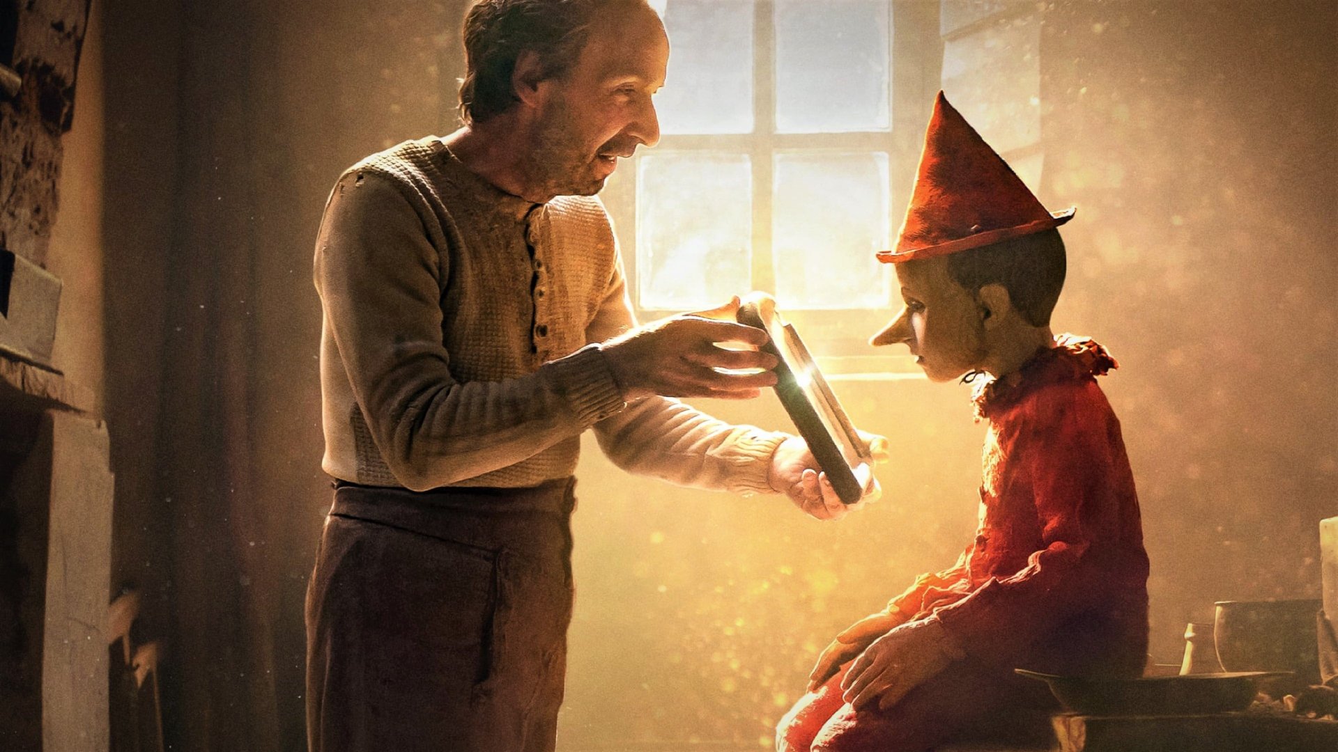 Cinematic background from Pinocchio 2019 - In this live-action adaptation of the beloved fairytale, old woodcarver Geppetto fashions a wooden puppet, Pinocchio, who magically comes to life. Pinocchio longs for adventure and is easily led astray, encountering magical beasts, fantastical spectacles, while making friends and foes along his journey. However, his dream is to become a real boy, which can only come true if he finally changes his ways.