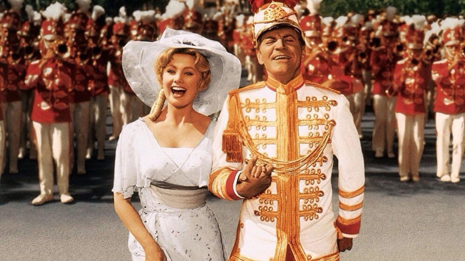 Cinematic background from The Music Man 1962 - A con man comes to an Iowa town with a scam using a boy's marching band program, but things don't go according to plan.